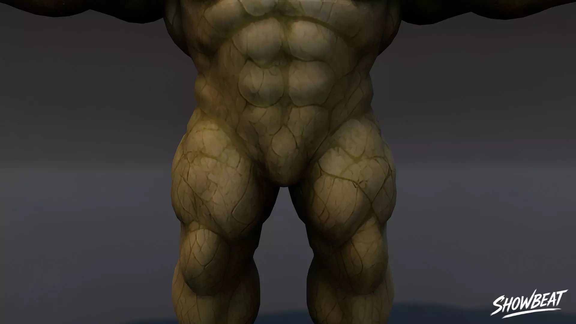 Stone Ogre T-Pose Low-poly 3D model_5