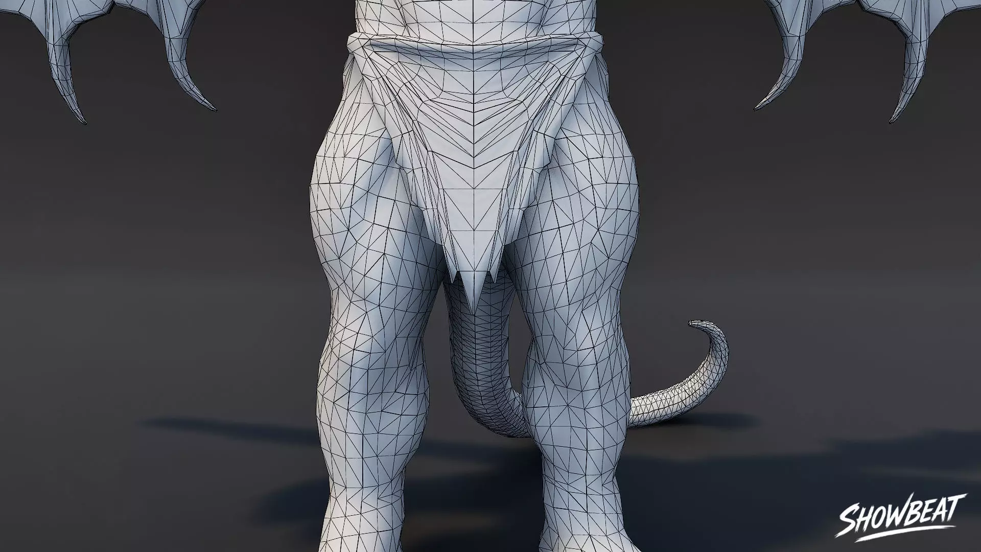 Winged Ogre T-Pose Low-poly 3D model_8