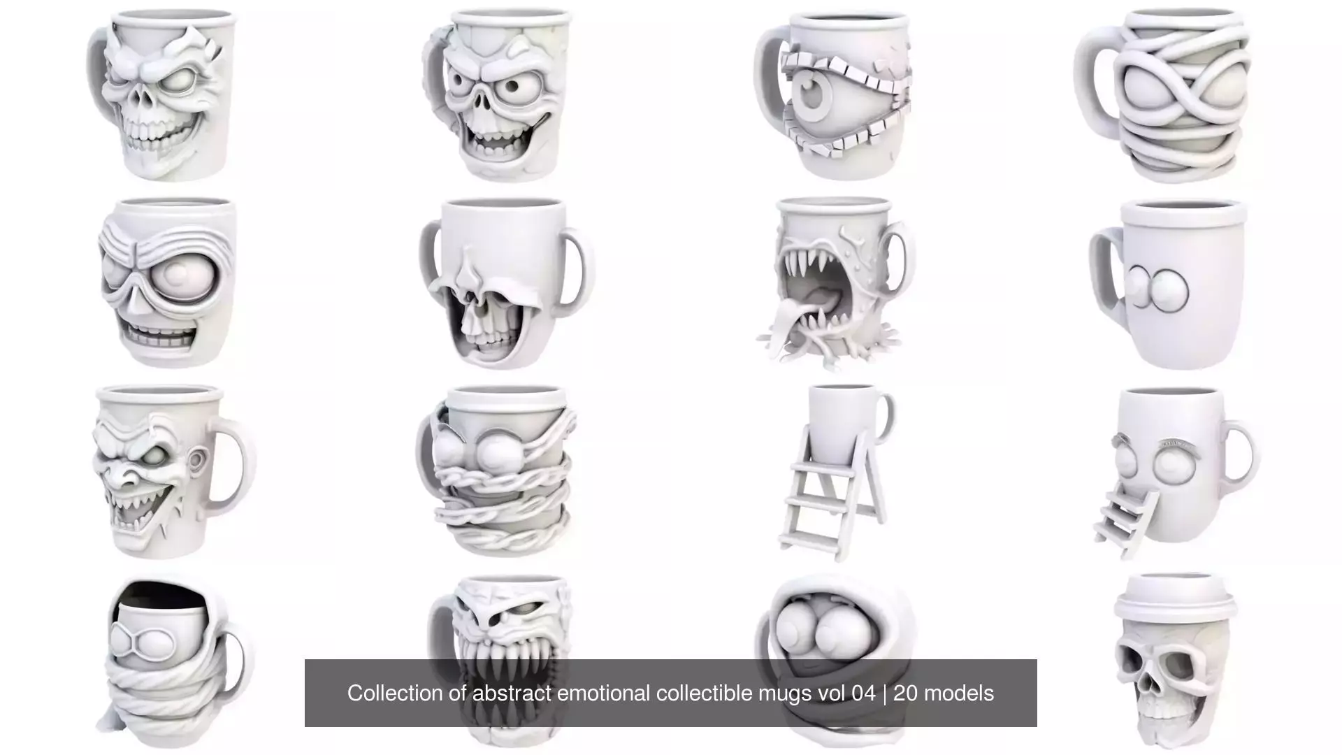 Collection of abstract emotional collectible mugs vol 04 _21