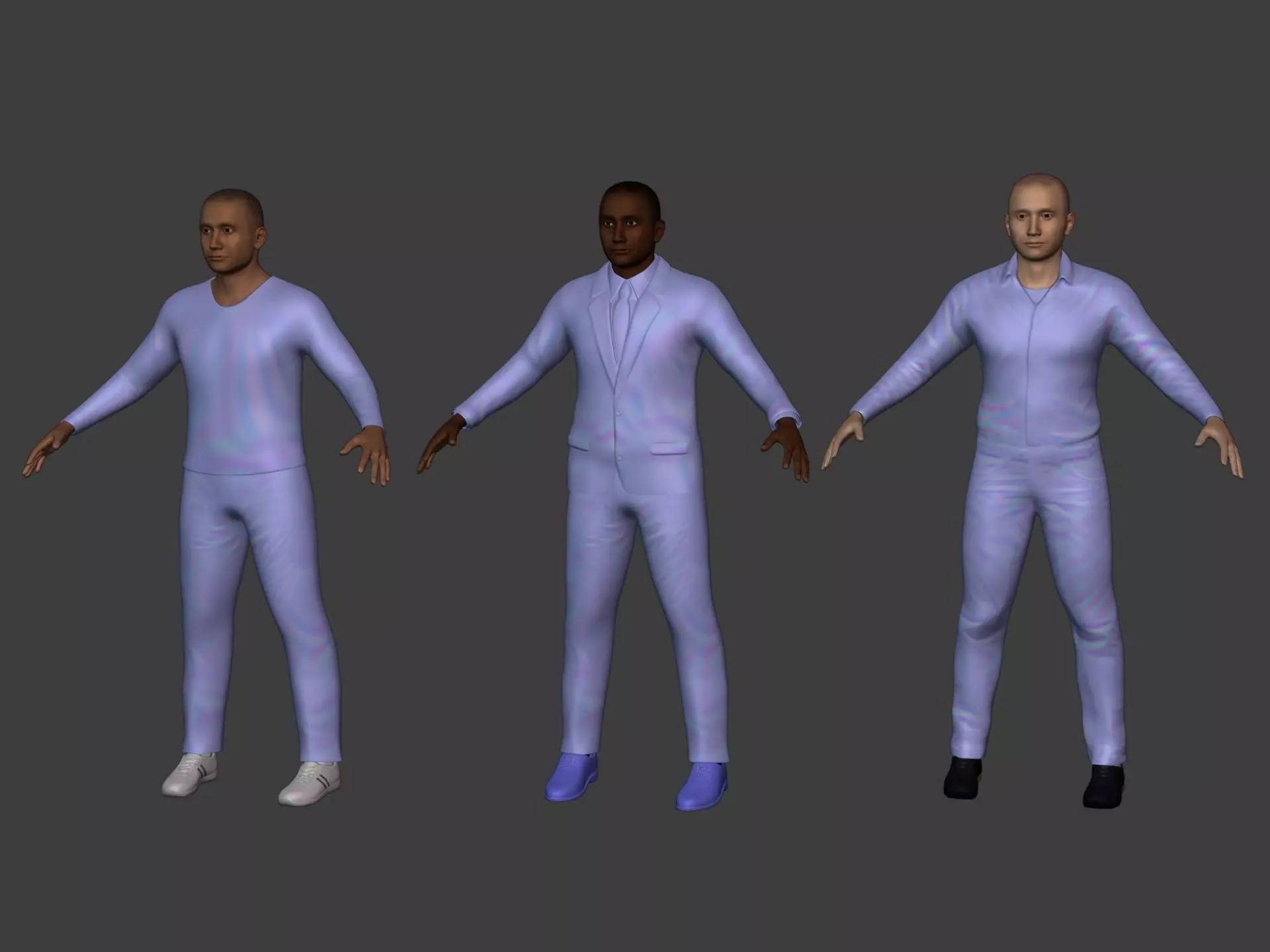 People Collection Low-poly 3D model_3