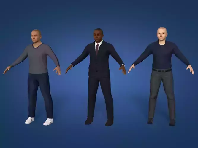 People Collection Low-poly 3D model