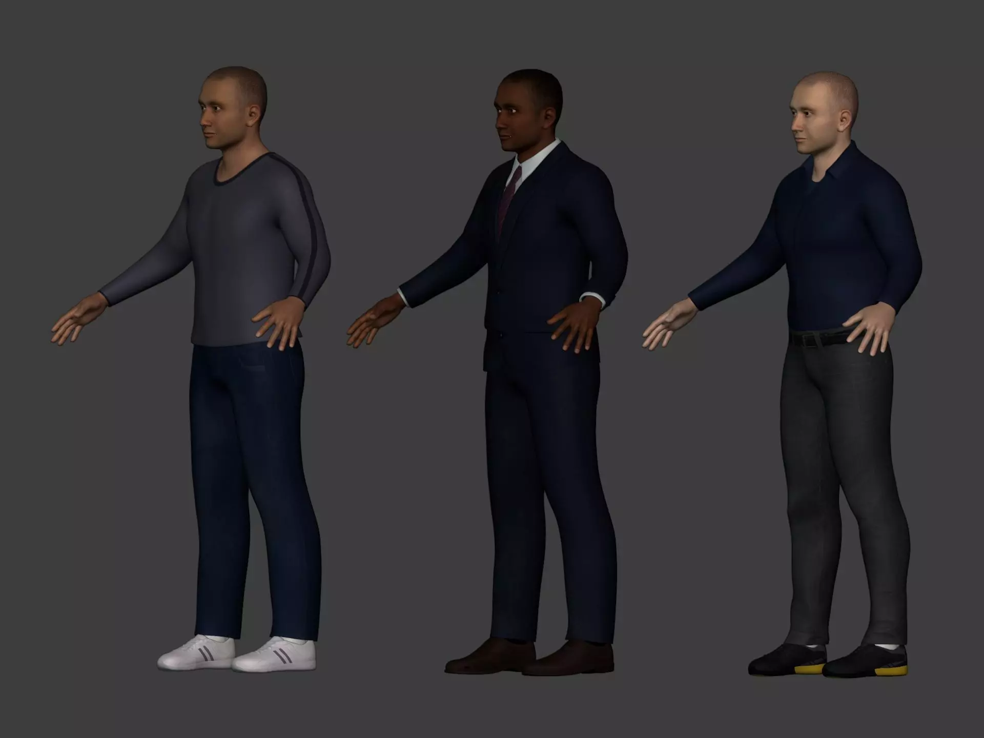 People Collection Low-poly 3D model_4