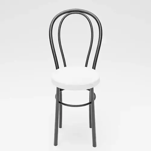 Classic Metal Bistro ChairGame Ready 3D Model