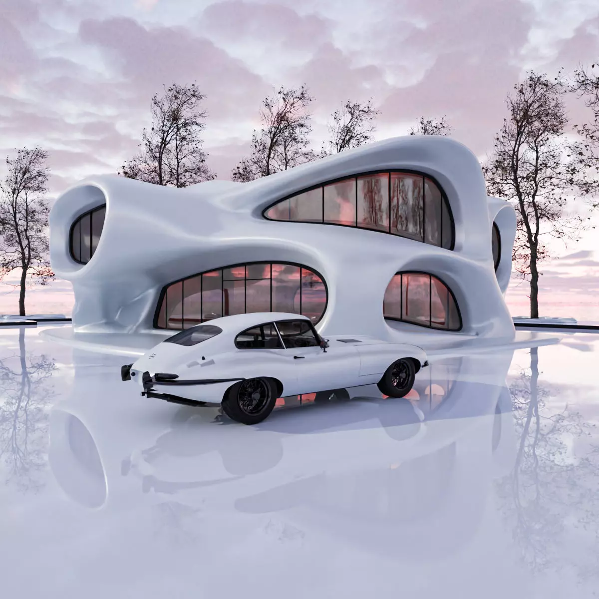 Organic building 3D model_1