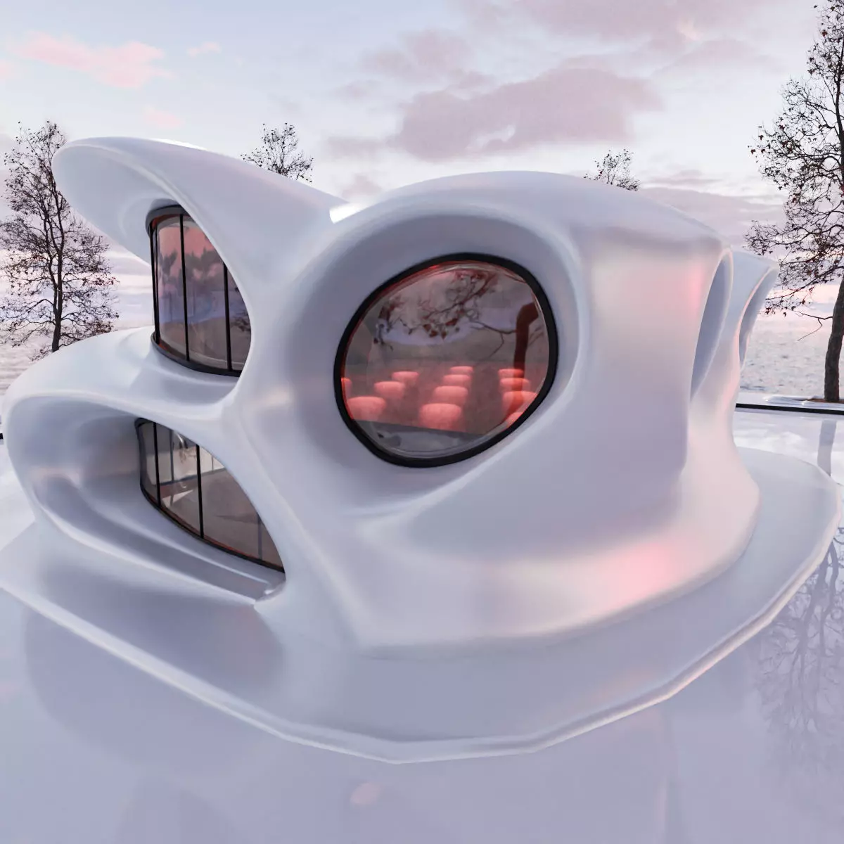 Organic building 3D model_9