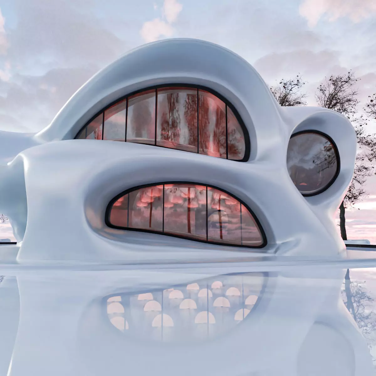 Organic building 3D model_3