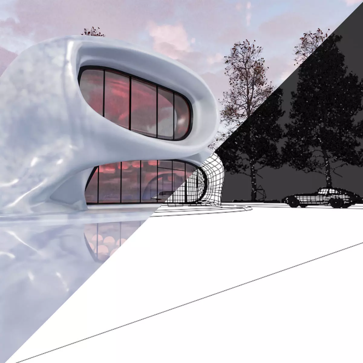 Organic building 3D model_8