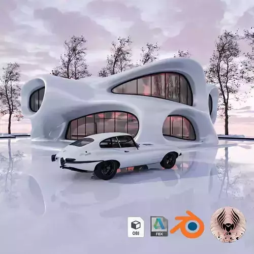 Organic building 3D model