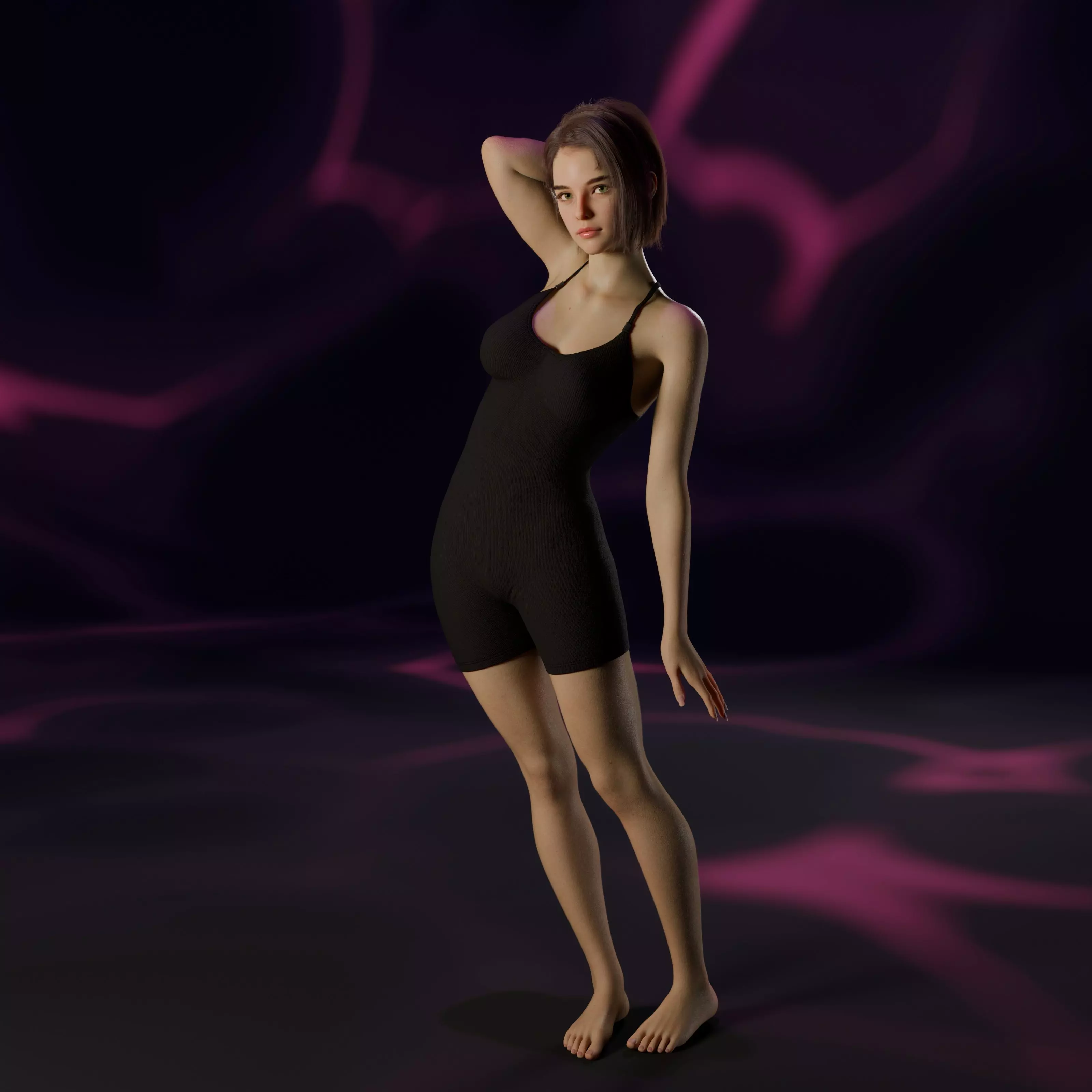 Sarah - Advanced Rigged Female Low-poly 3D model_30