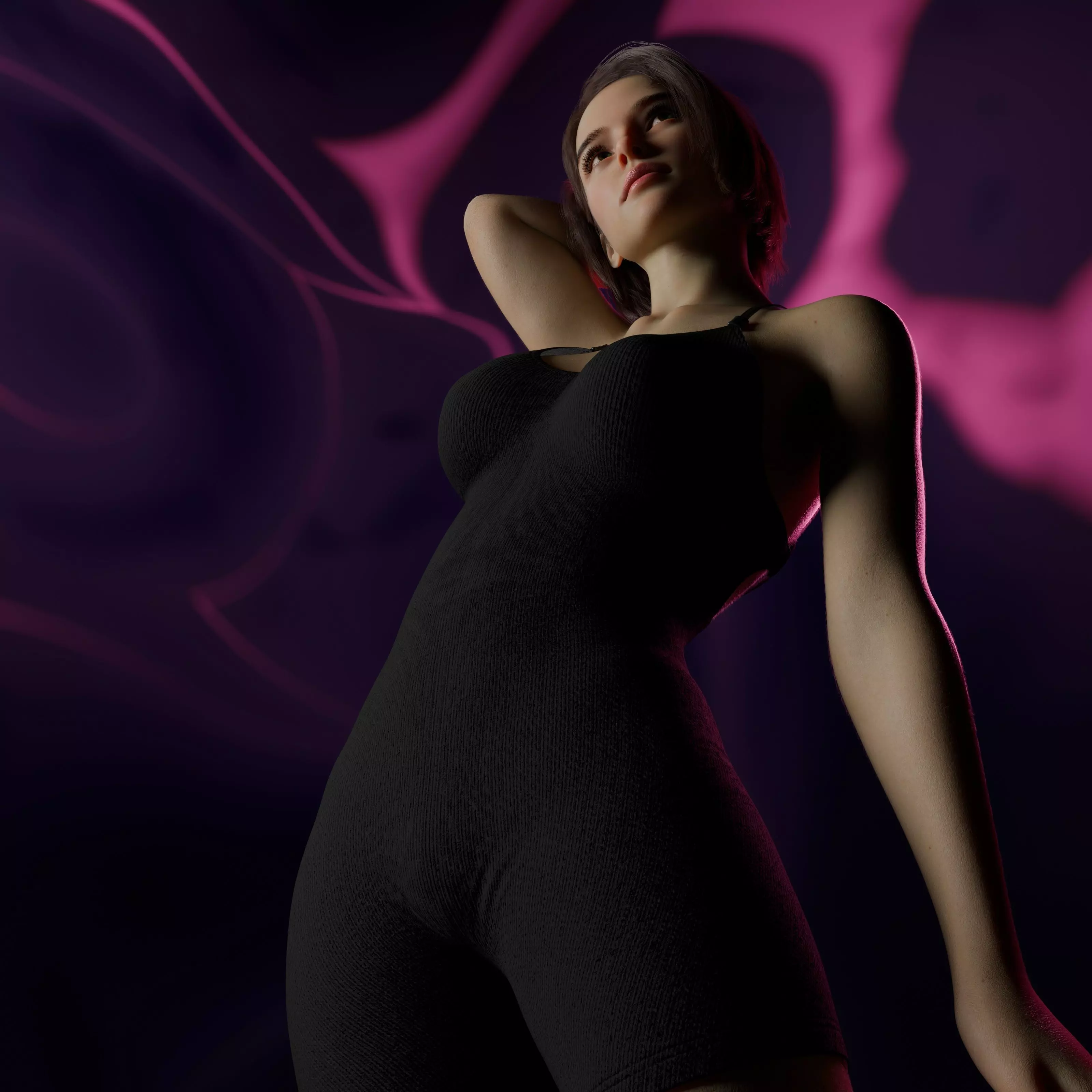 Sarah - Advanced Rigged Female Low-poly 3D model_11