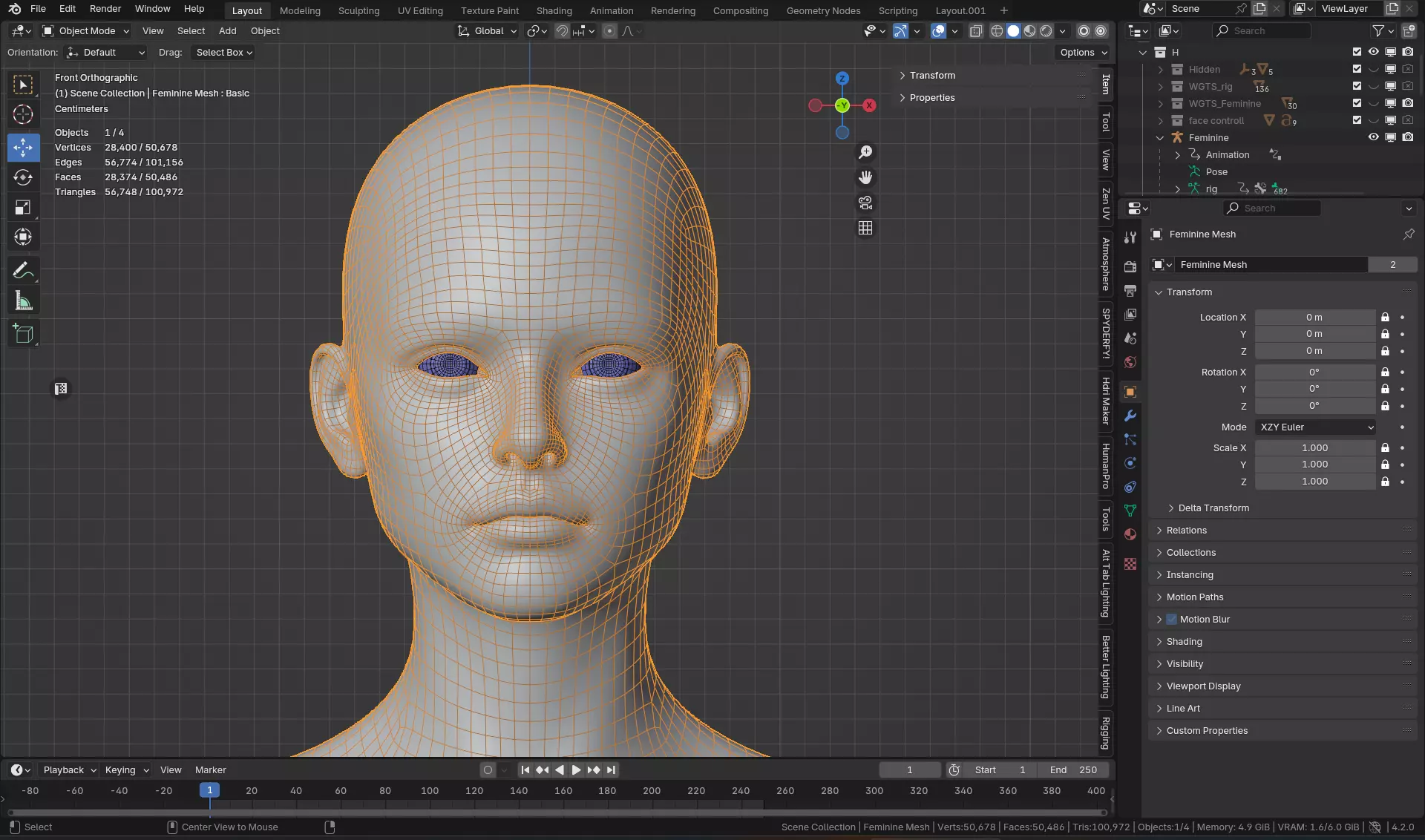 Sarah - Advanced Rigged Female Low-poly 3D model_47