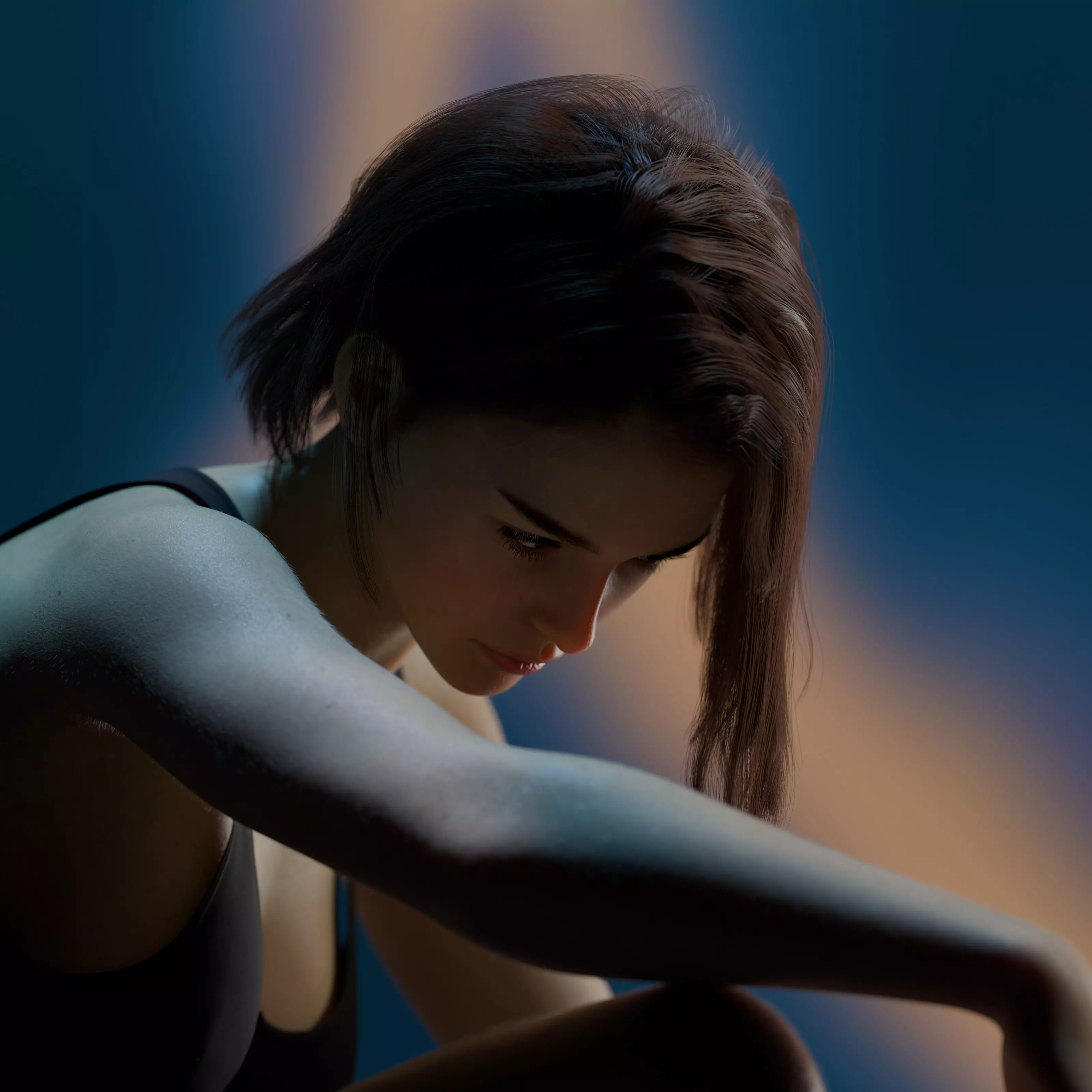 Sarah - Advanced Rigged Female Low-poly 3D model_27