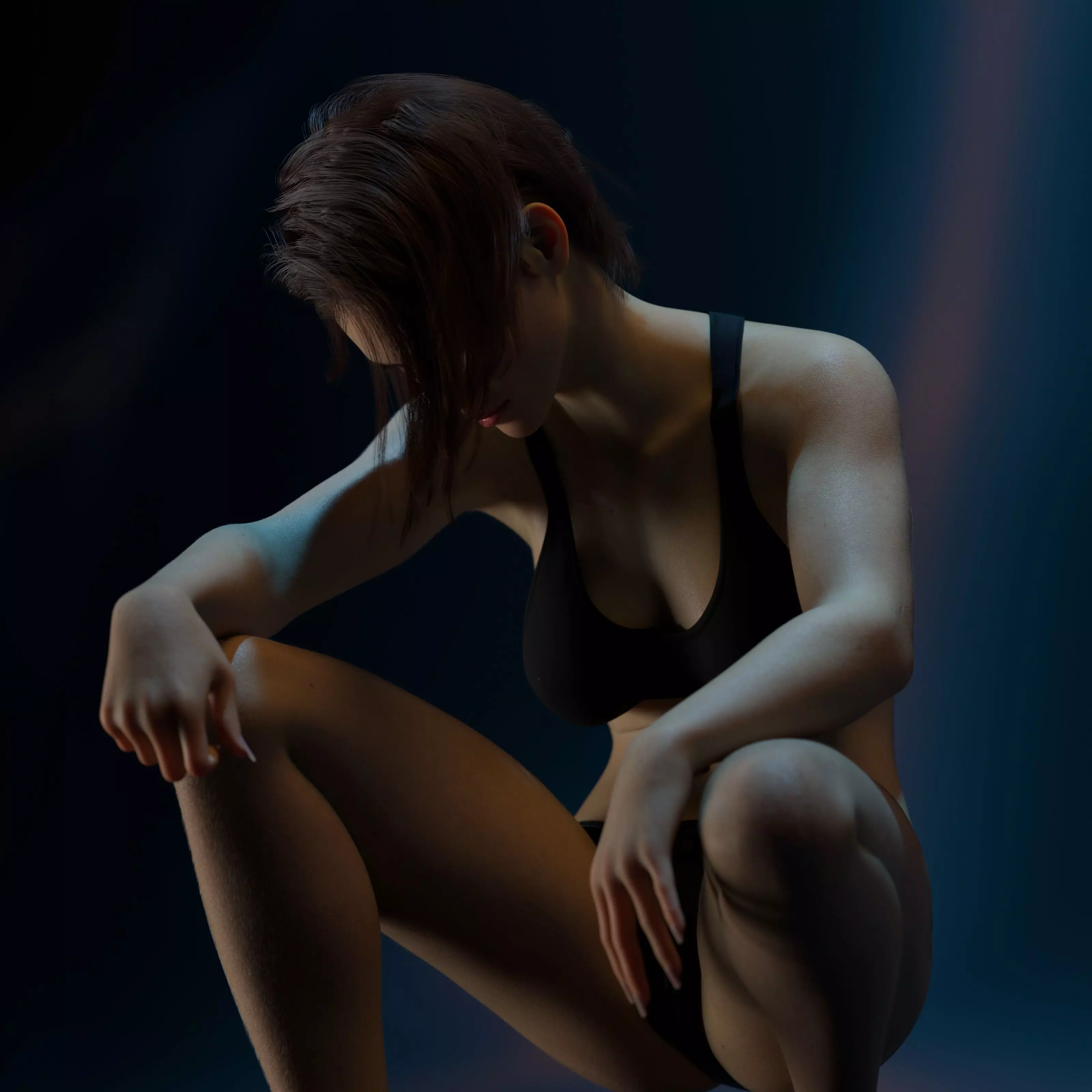 Sarah - Advanced Rigged Female Low-poly 3D model_17