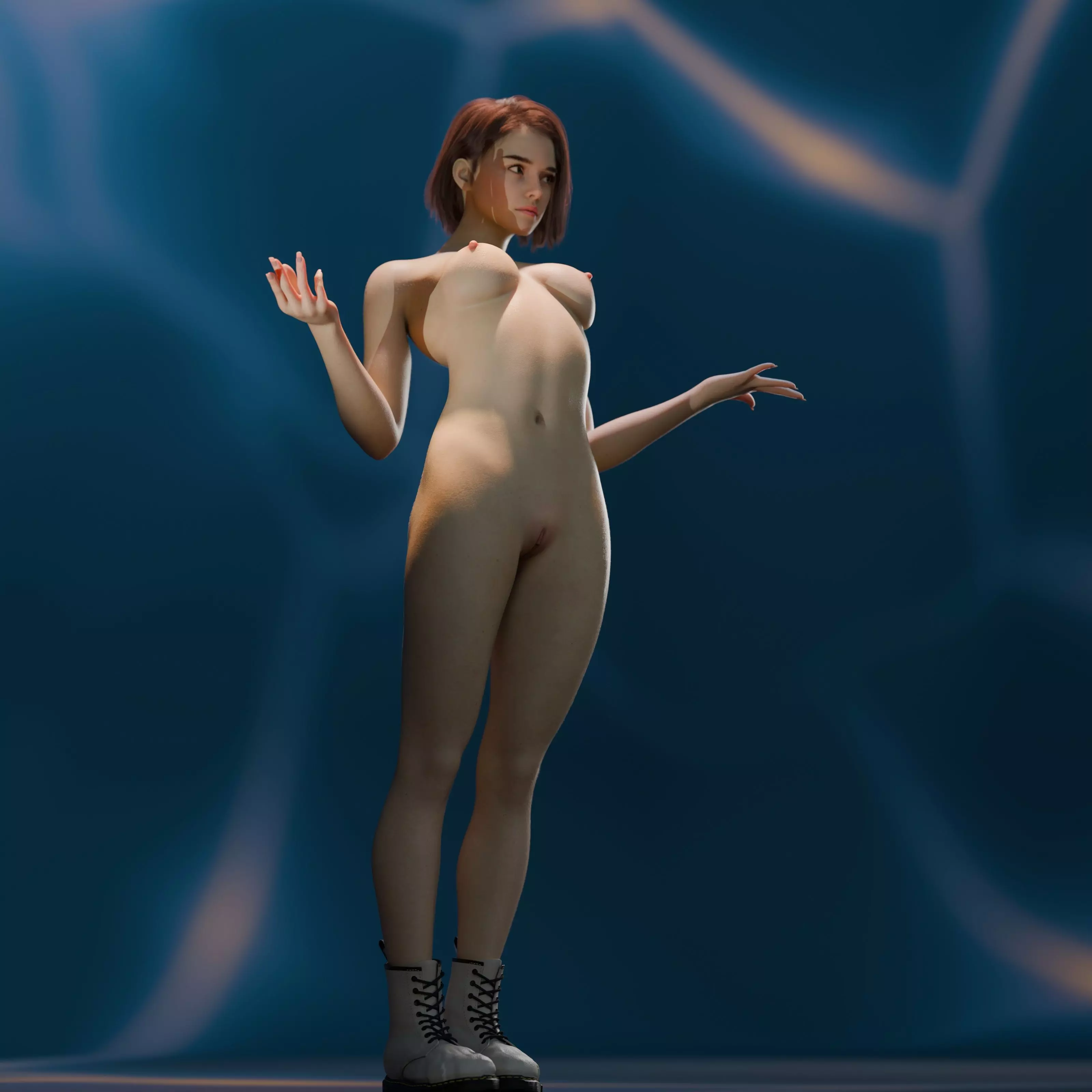 Sarah - Advanced Rigged Female Low-poly 3D model_35