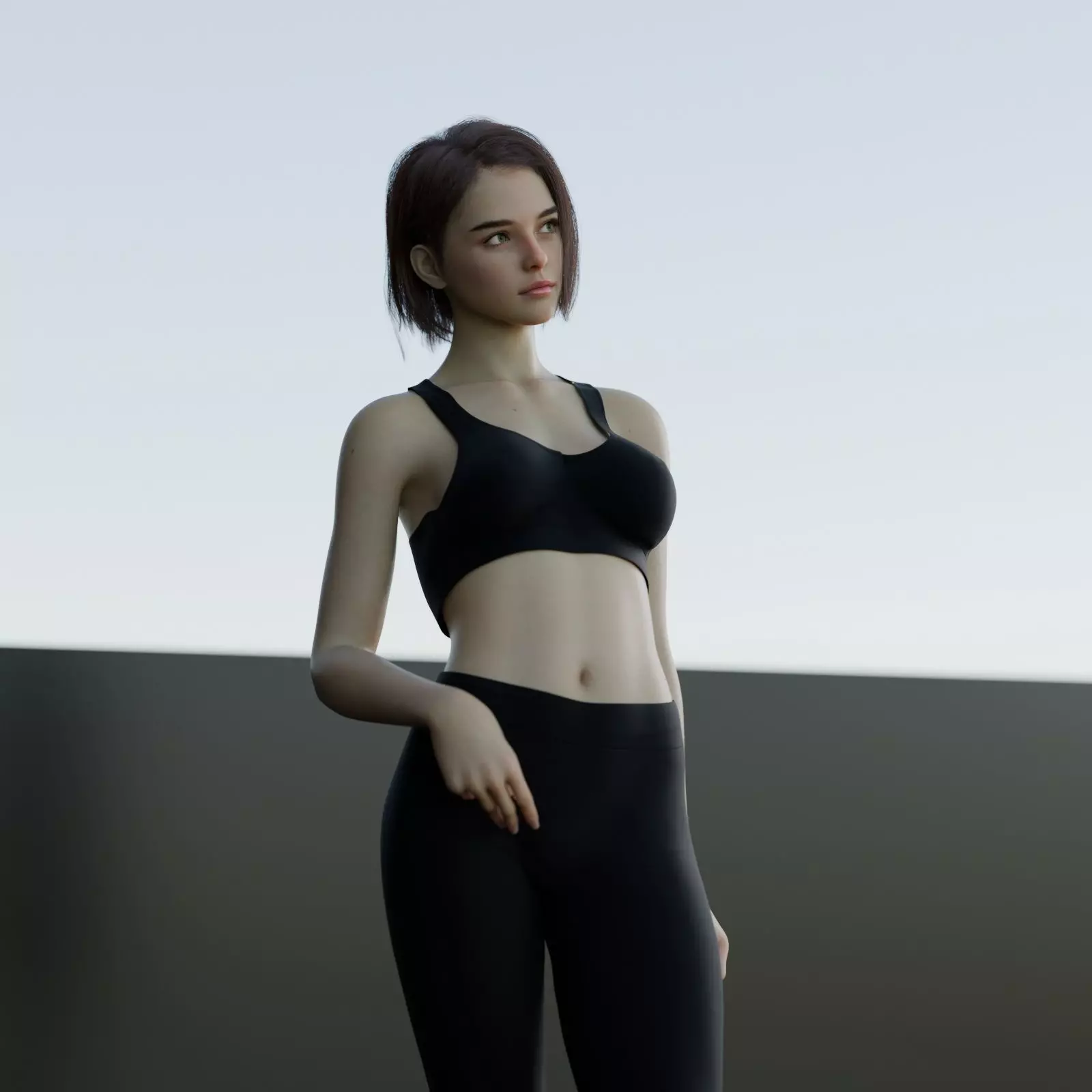 Sarah - Advanced Rigged Female Low-poly 3D model_34