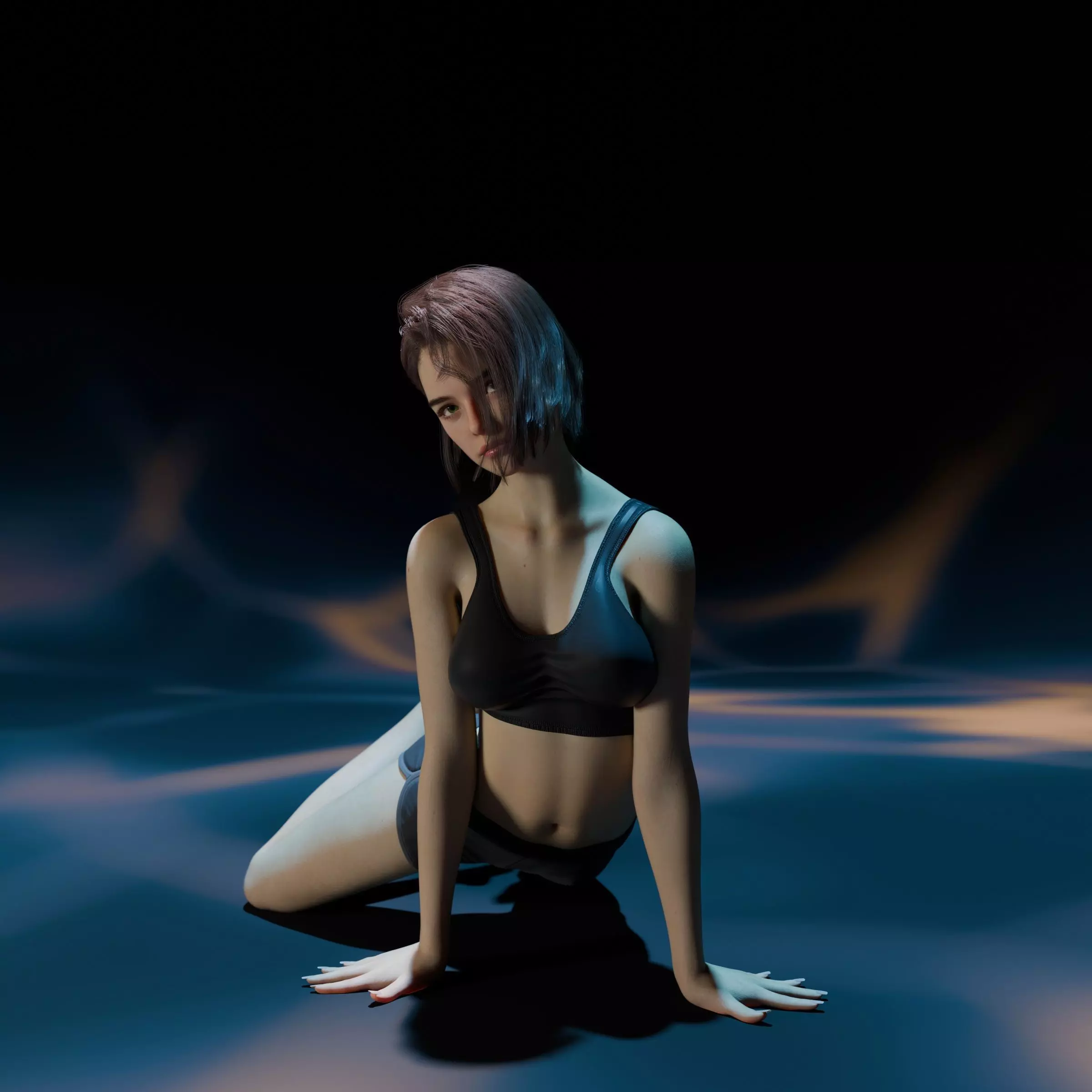 Sarah - Advanced Rigged Female Low-poly 3D model_33