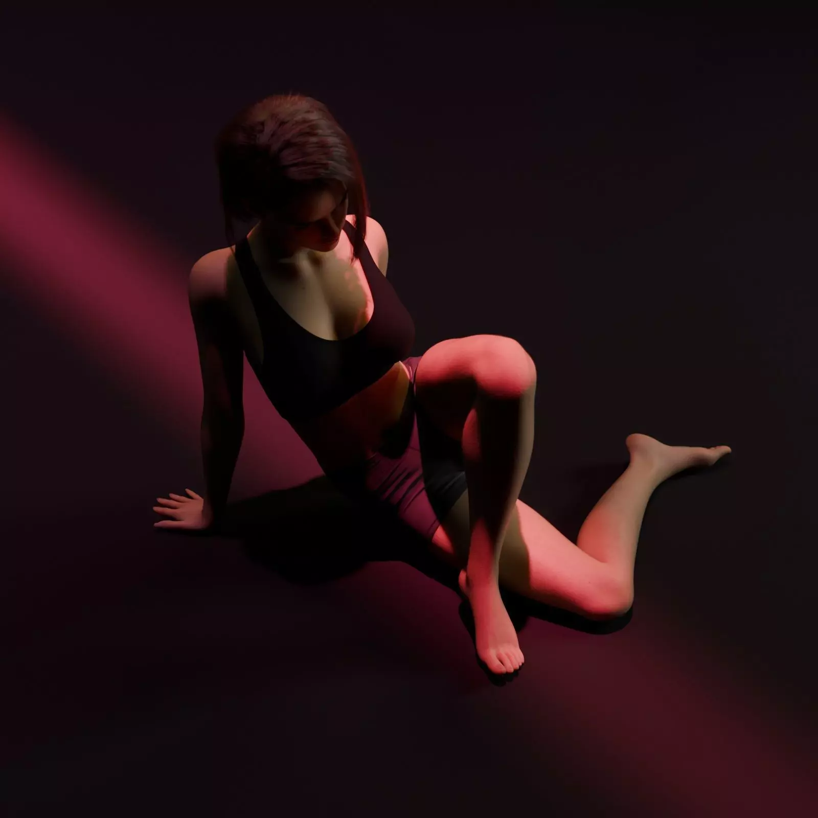 Sarah - Advanced Rigged Female Low-poly 3D model_18