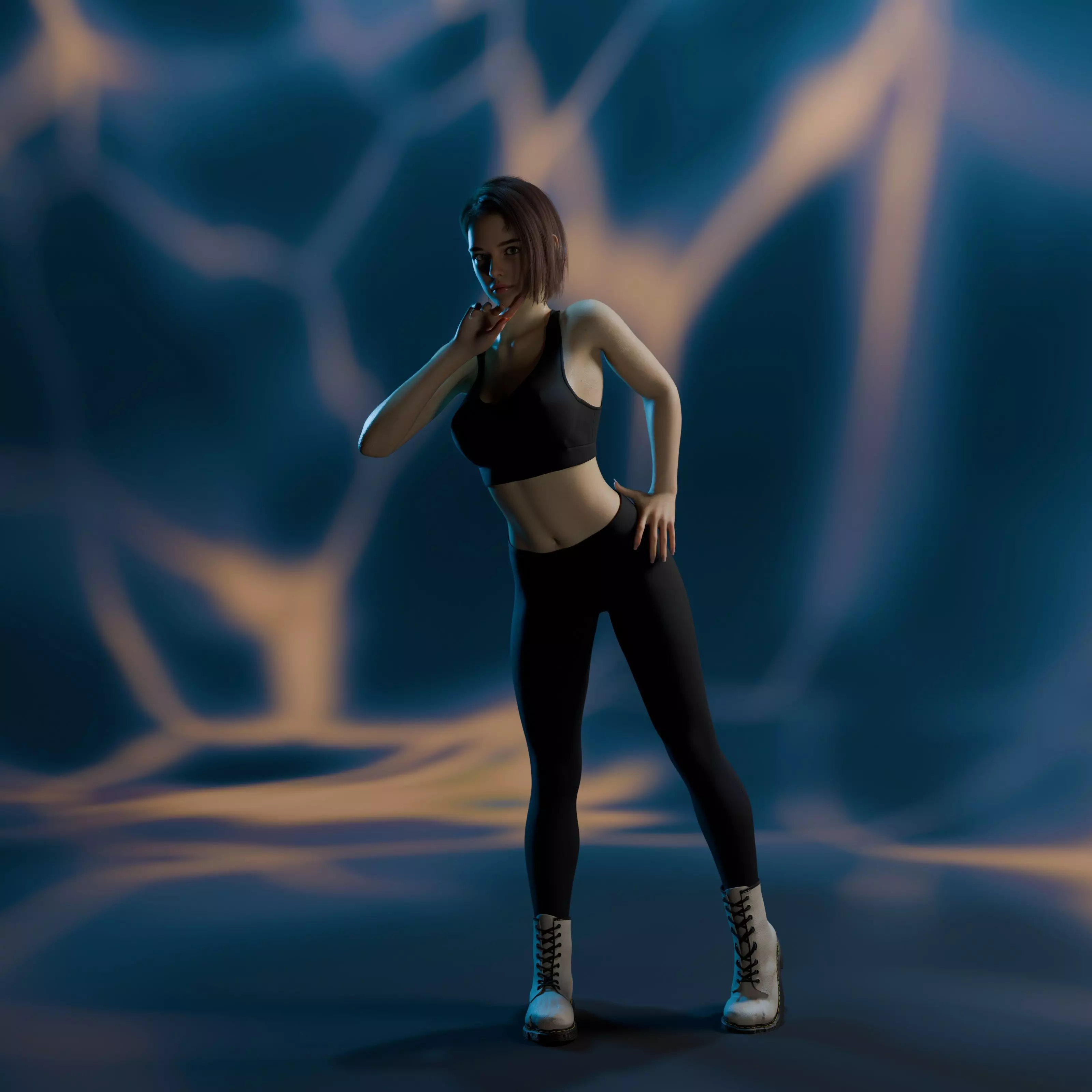 Sarah - Advanced Rigged Female Low-poly 3D model_32