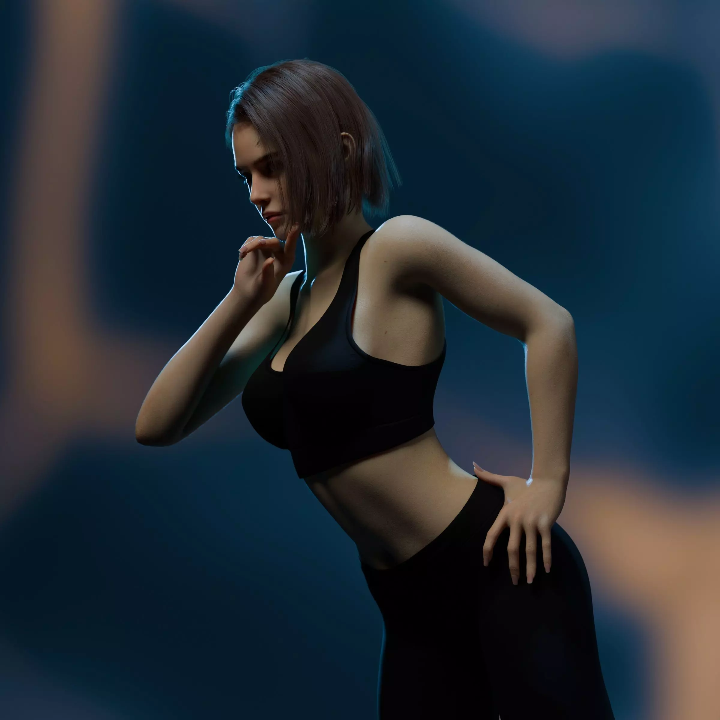 Sarah - Advanced Rigged Female Low-poly 3D model_21