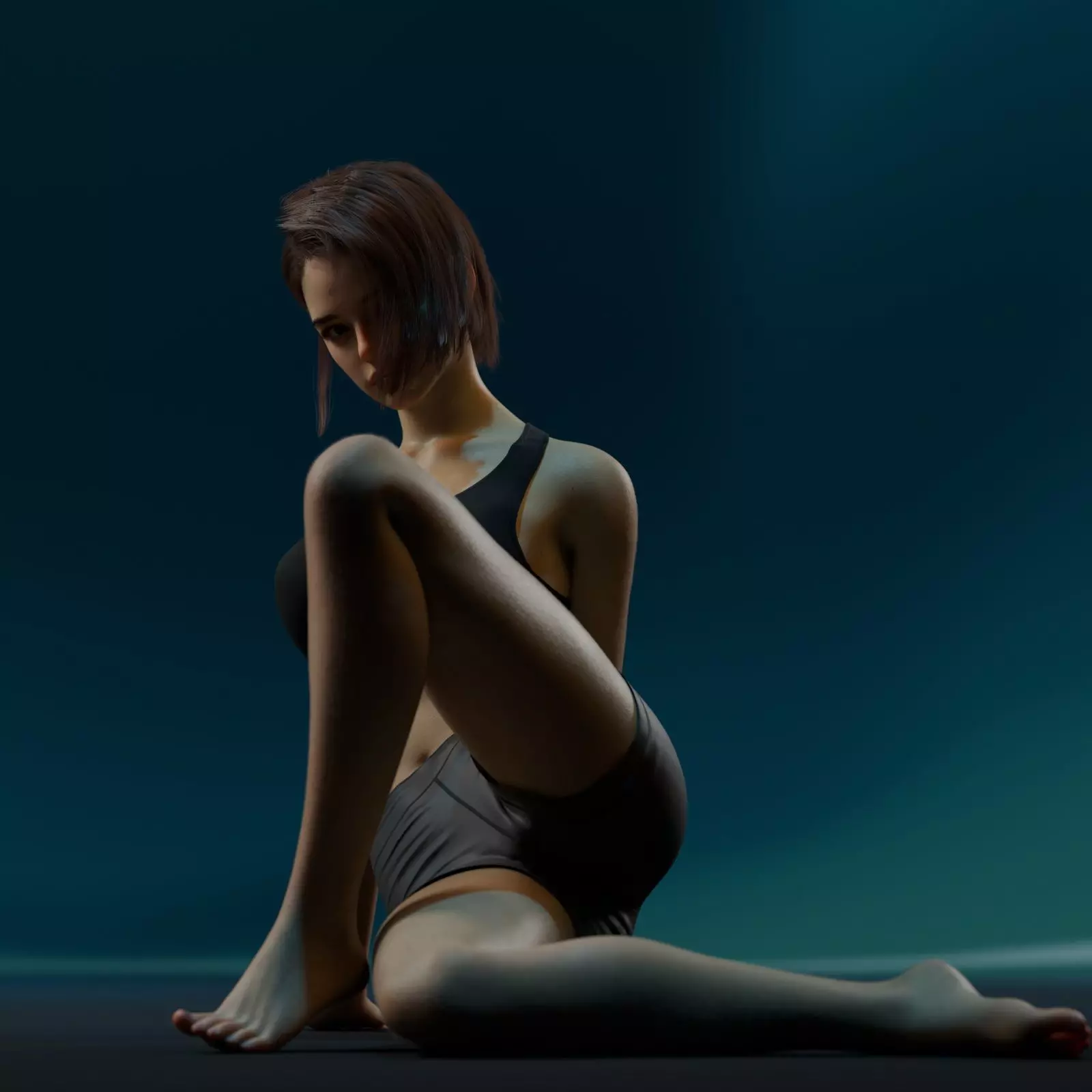 Sarah - Advanced Rigged Female Low-poly 3D model_16