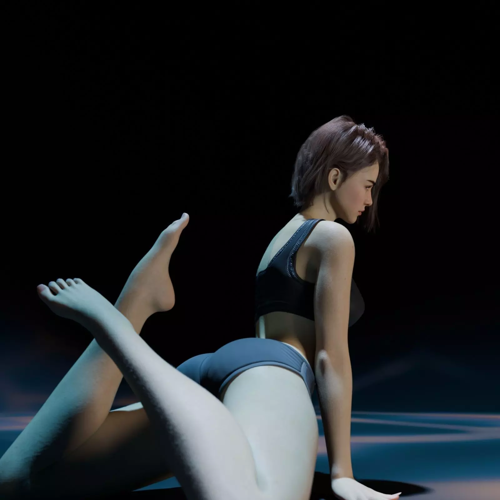 Sarah - Advanced Rigged Female Low-poly 3D model_37