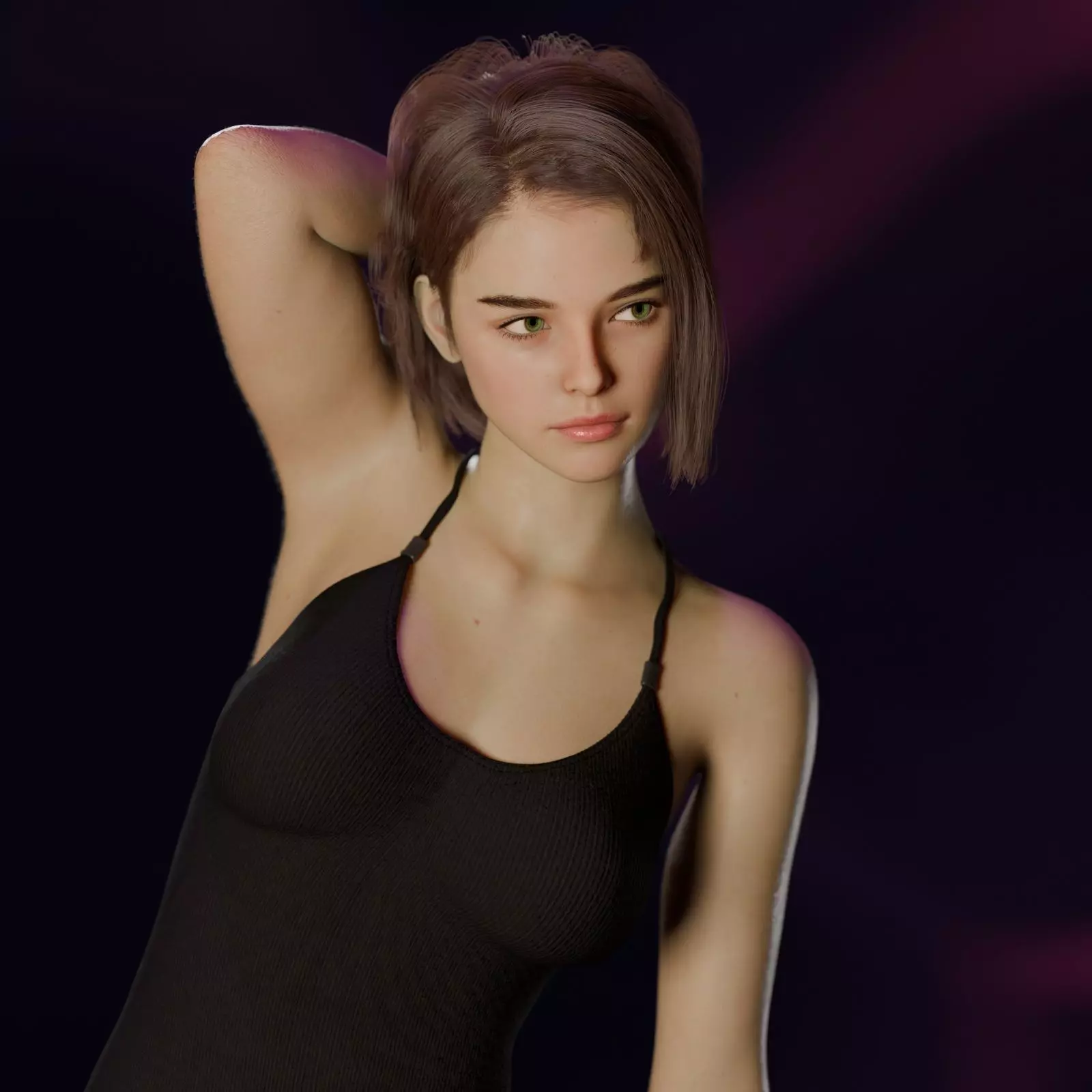 Sarah - Advanced Rigged Female Low-poly 3D model_15