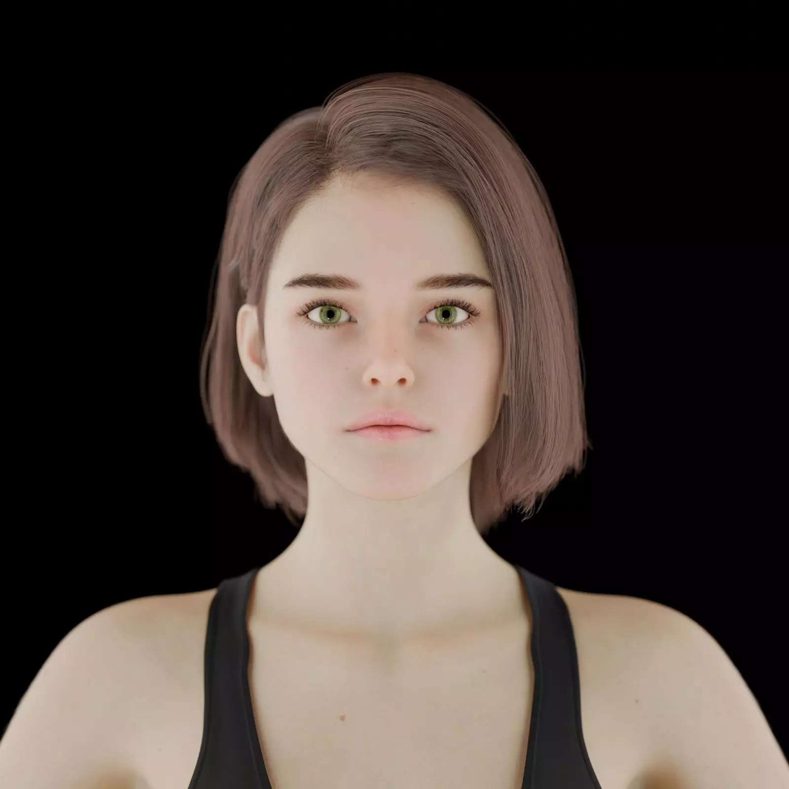 Sarah - Advanced Rigged Female Low-poly 3D model_1