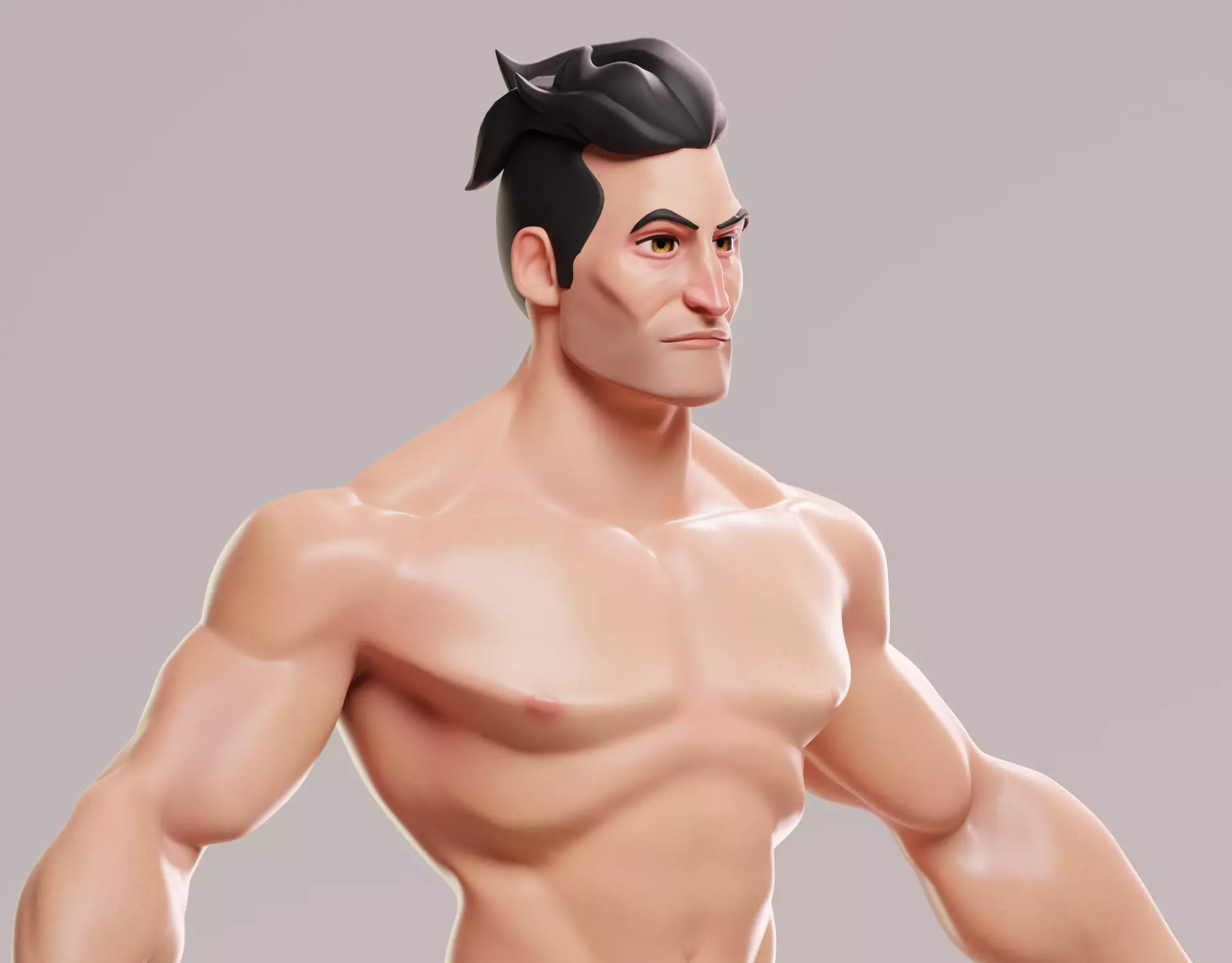 Cartoon male character Stan game ready Low-poly 3D model Low-poly 3D model_7