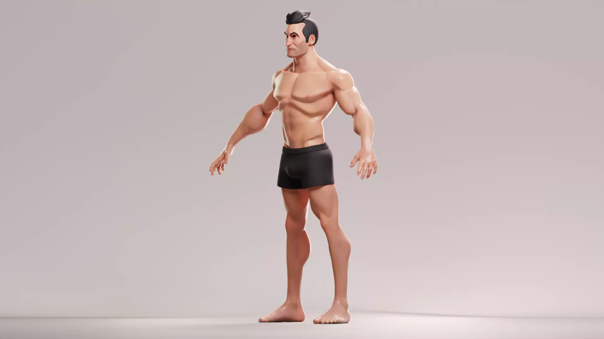 Cartoon male character Stan game ready Low-poly 3D model Low-poly 3D model_2