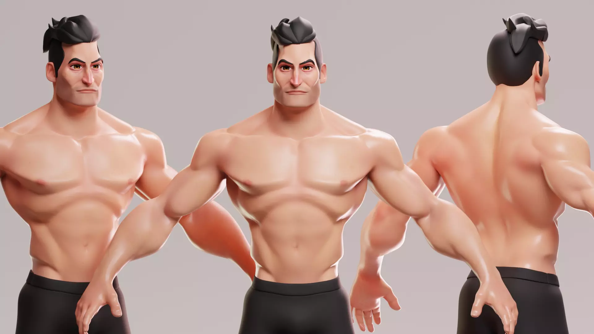Cartoon male character Stan game ready Low-poly 3D model Low-poly 3D model_10