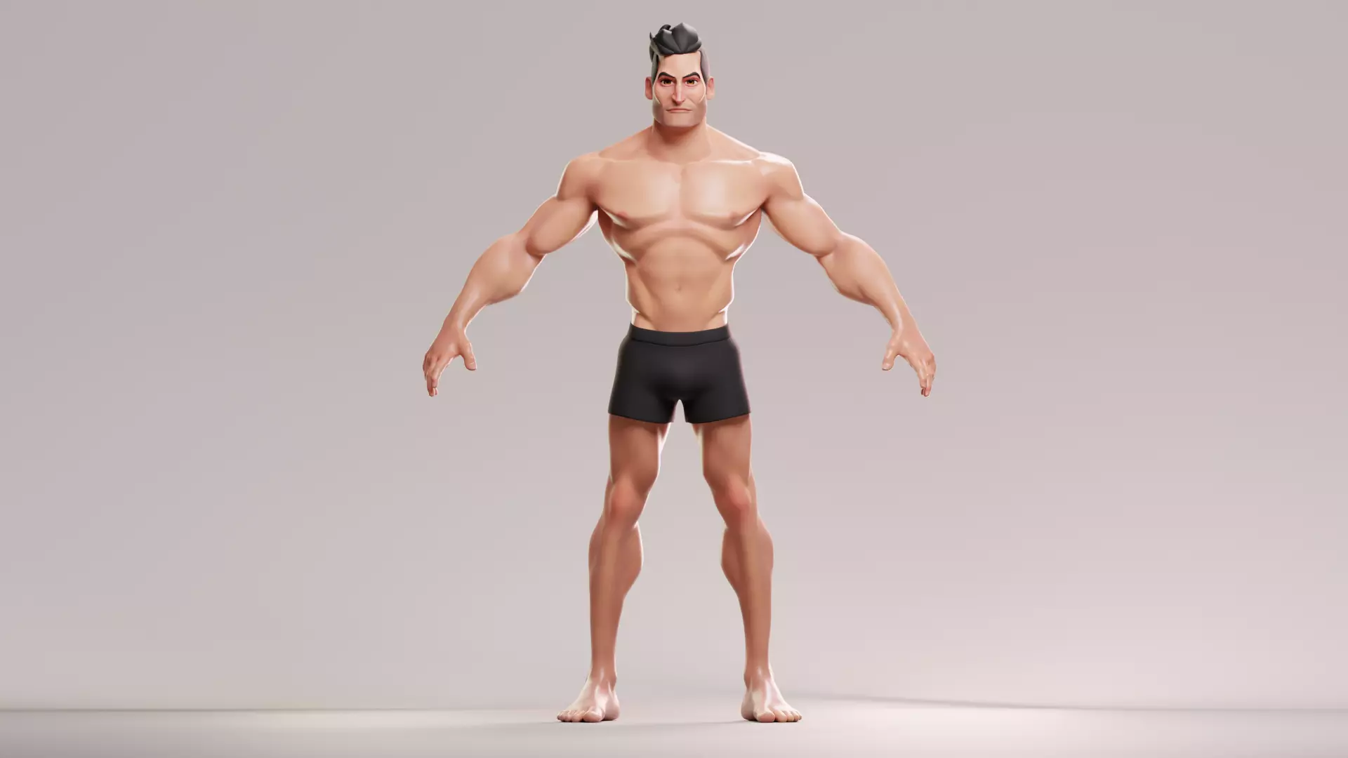 Cartoon male character Stan game ready Low-poly 3D model Low-poly 3D model_1
