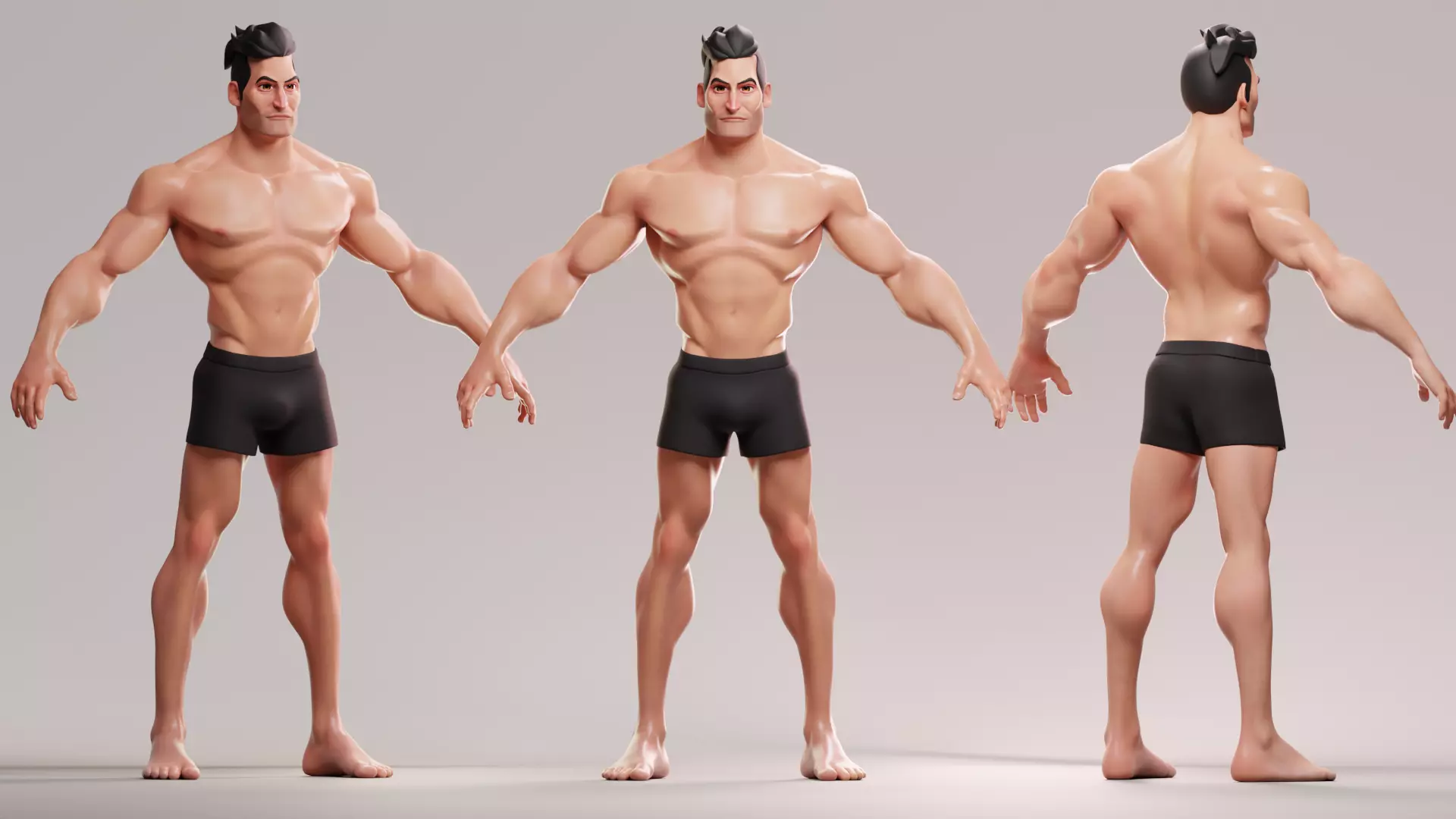 Cartoon male character Stan game ready Low-poly 3D model Low-poly 3D model_8