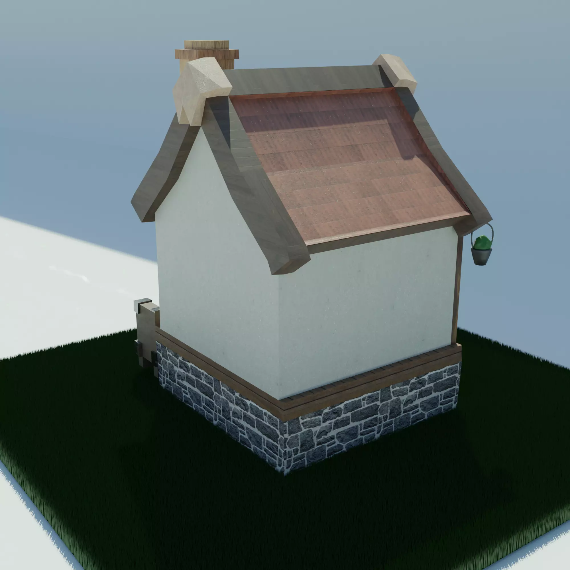HandPainted Fantasy House Low-poly 3D model_3