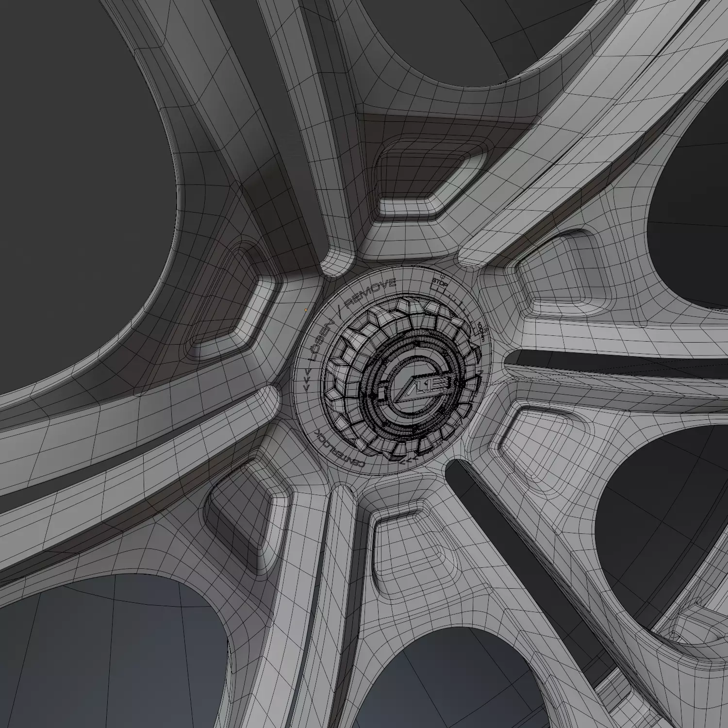 AL13 R110 Centerlock wheel 3D model_9