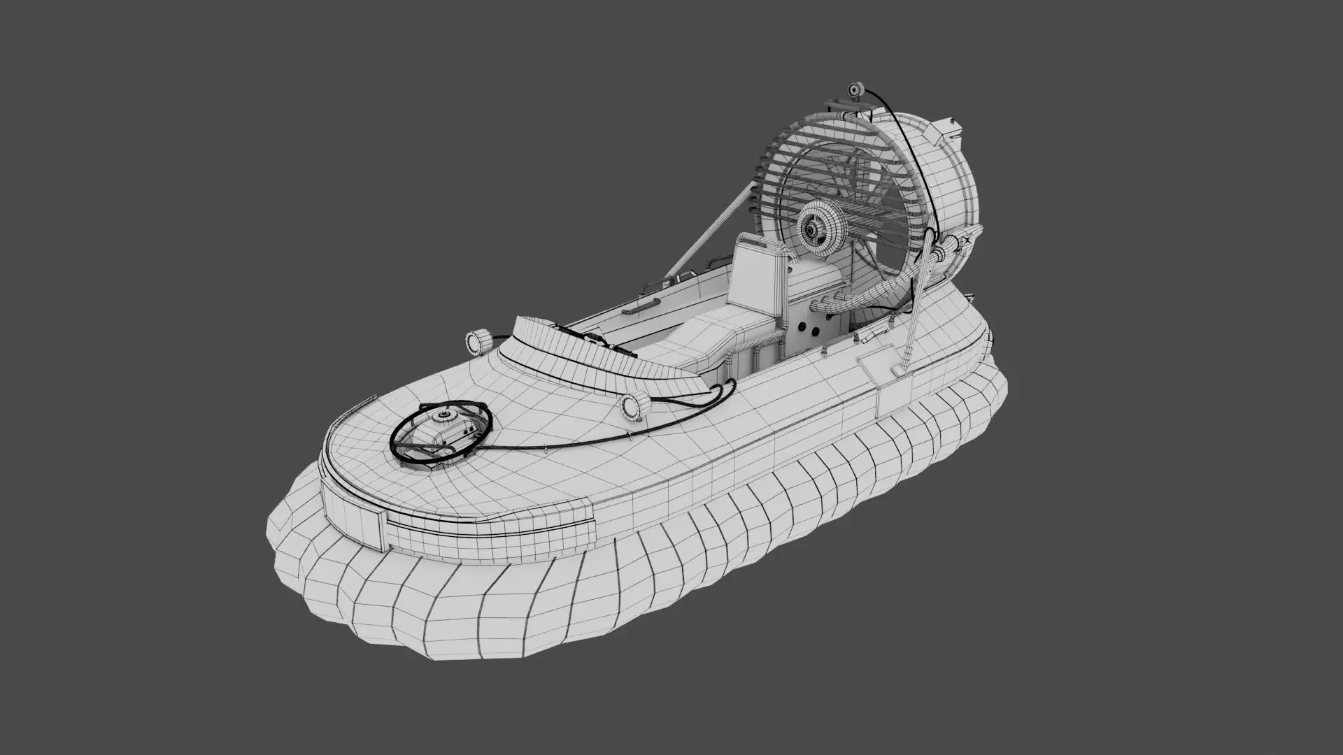 Futuristic Hovercraft 3D Model  Game Ready Vehicle for game Low-poly 3D model_13