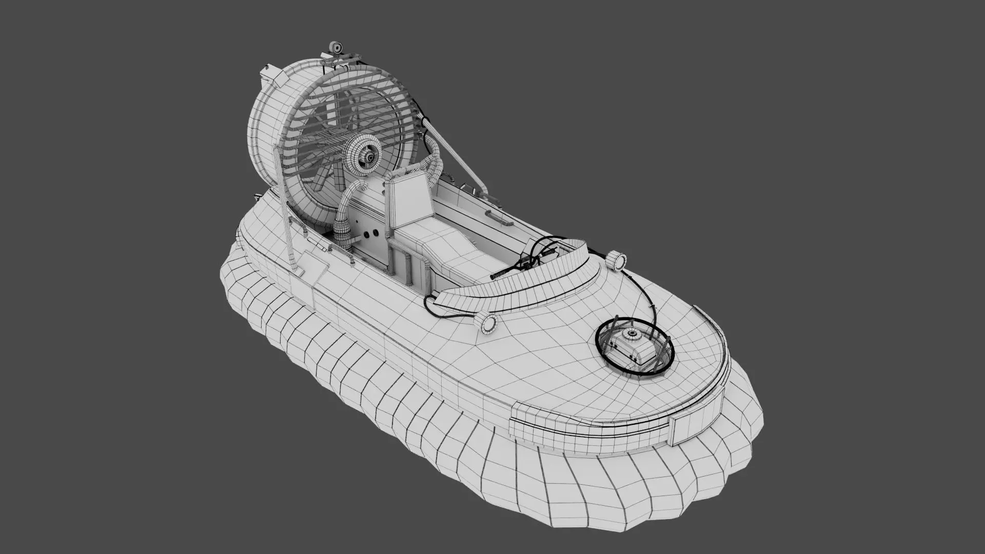 Futuristic Hovercraft 3D Model  Game Ready Vehicle for game Low-poly 3D model_15