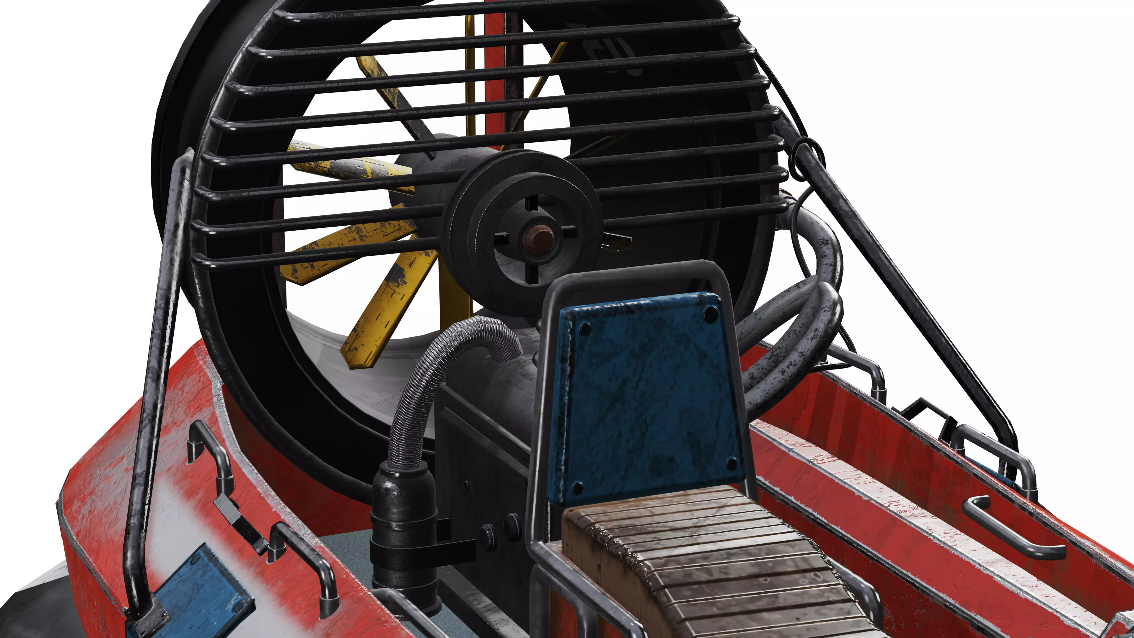 Futuristic Hovercraft 3D Model  Game Ready Vehicle for game Low-poly 3D model_2