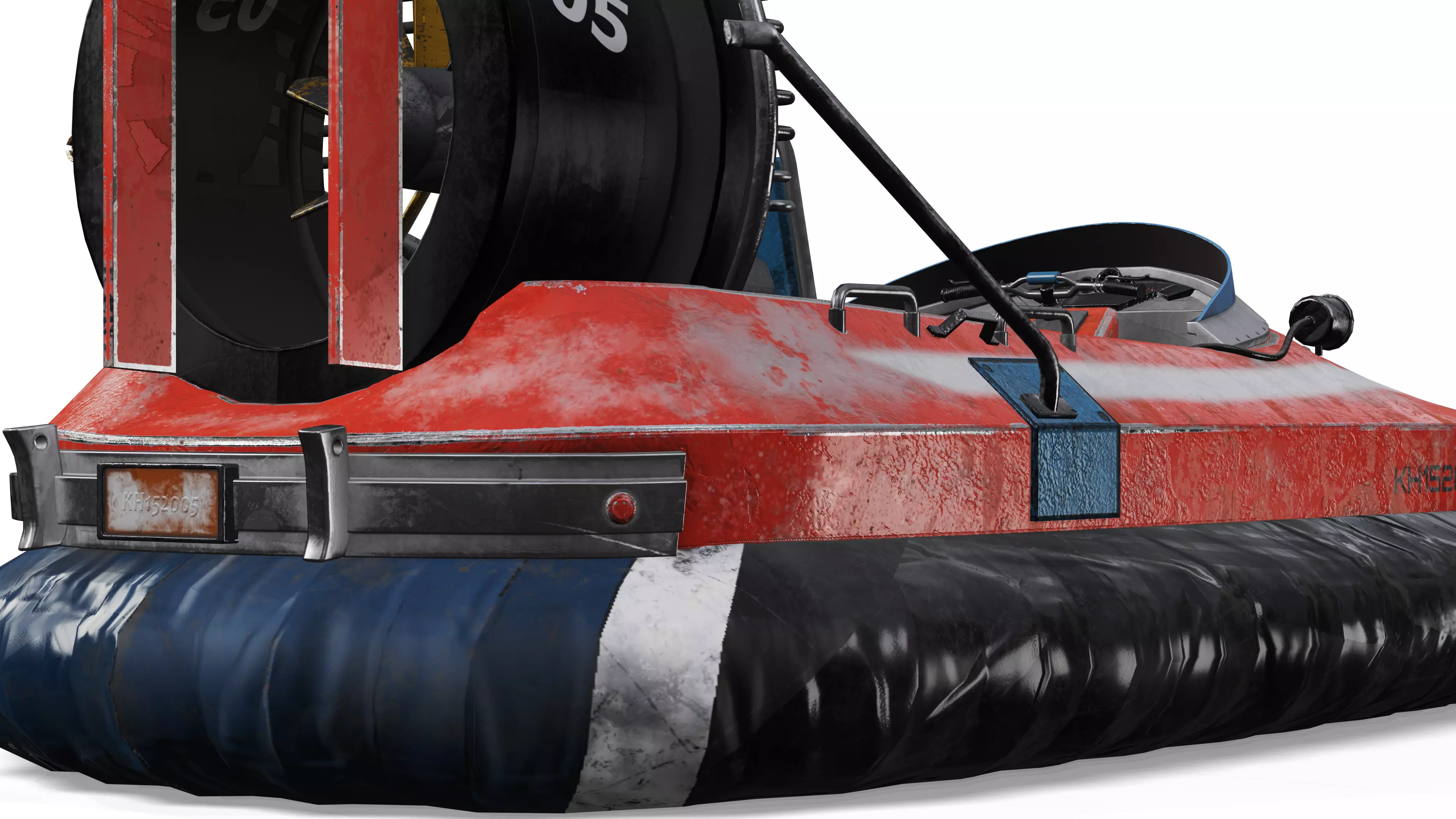 Futuristic Hovercraft 3D Model  Game Ready Vehicle for game Low-poly 3D model_4