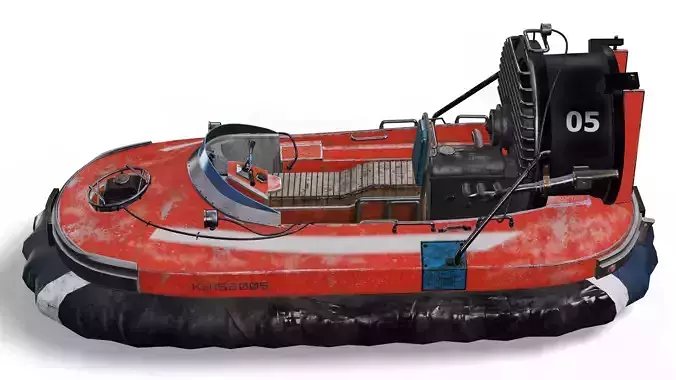 Futuristic Hovercraft 3D Model  Game Ready Vehicle for game