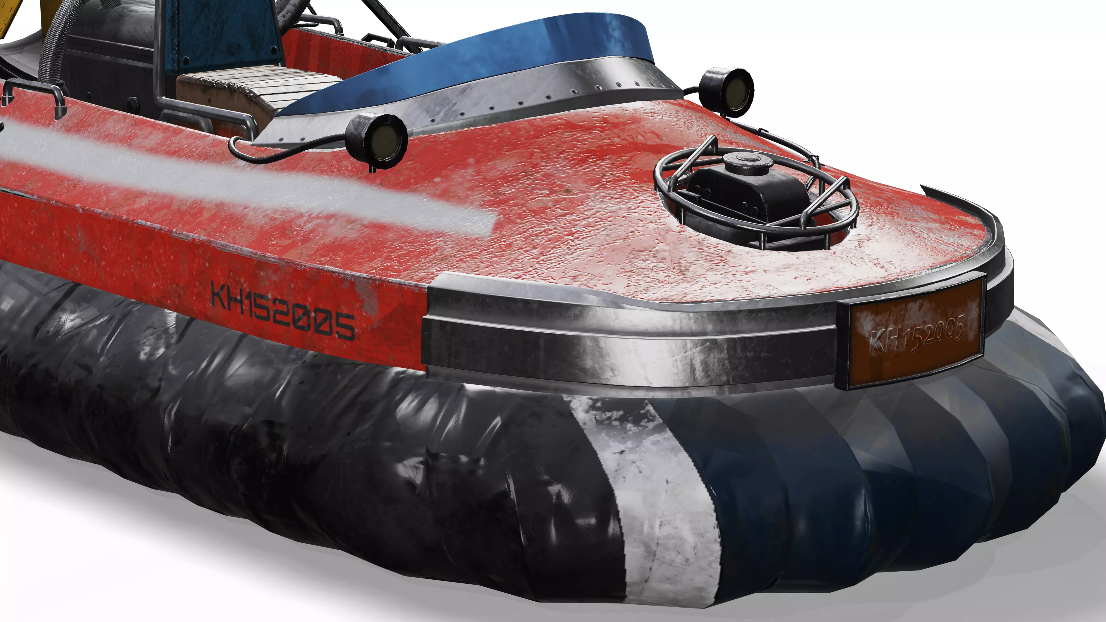 Futuristic Hovercraft 3D Model  Game Ready Vehicle for game Low-poly 3D model_5