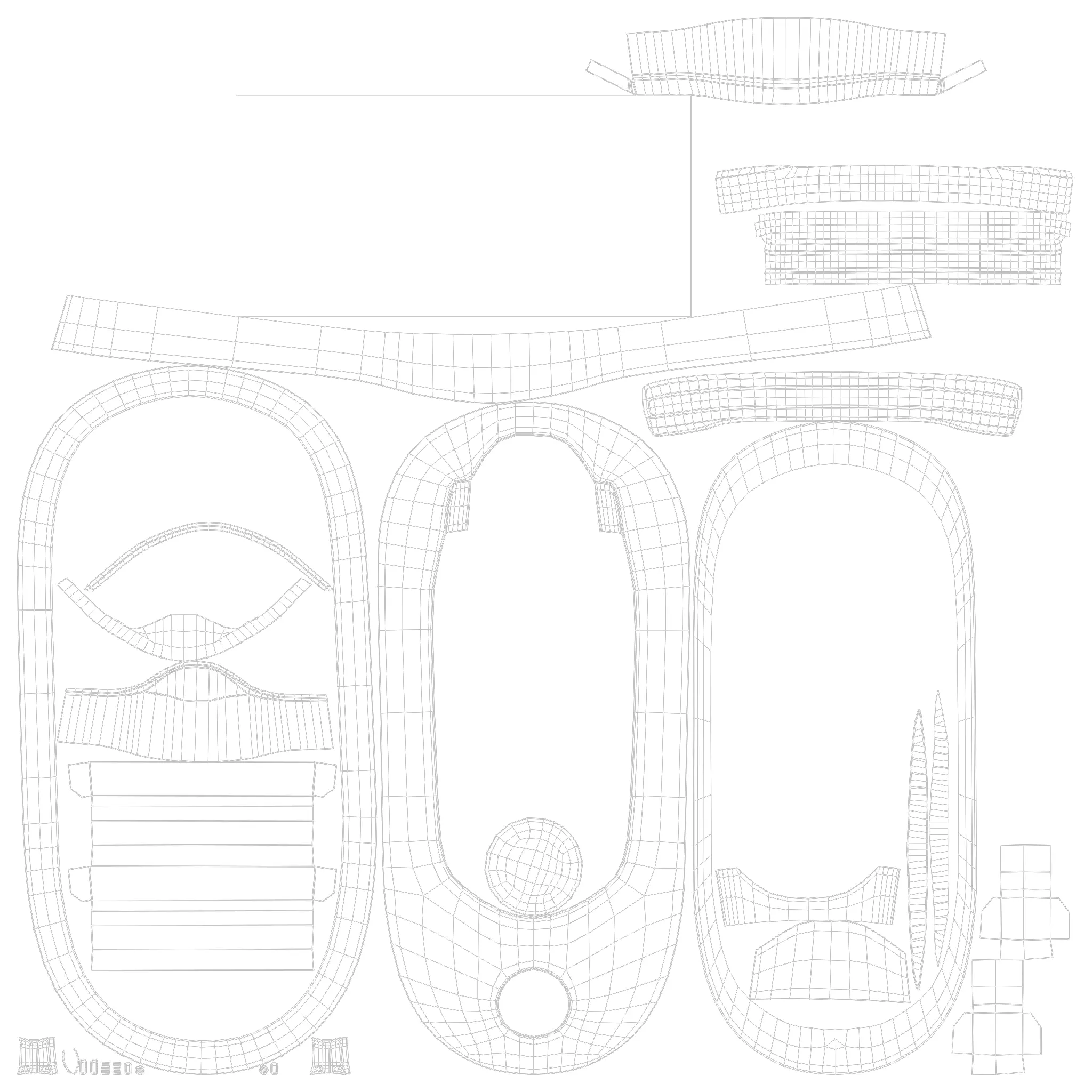 Futuristic Hovercraft 3D Model  Game Ready Vehicle for game Low-poly 3D model_10