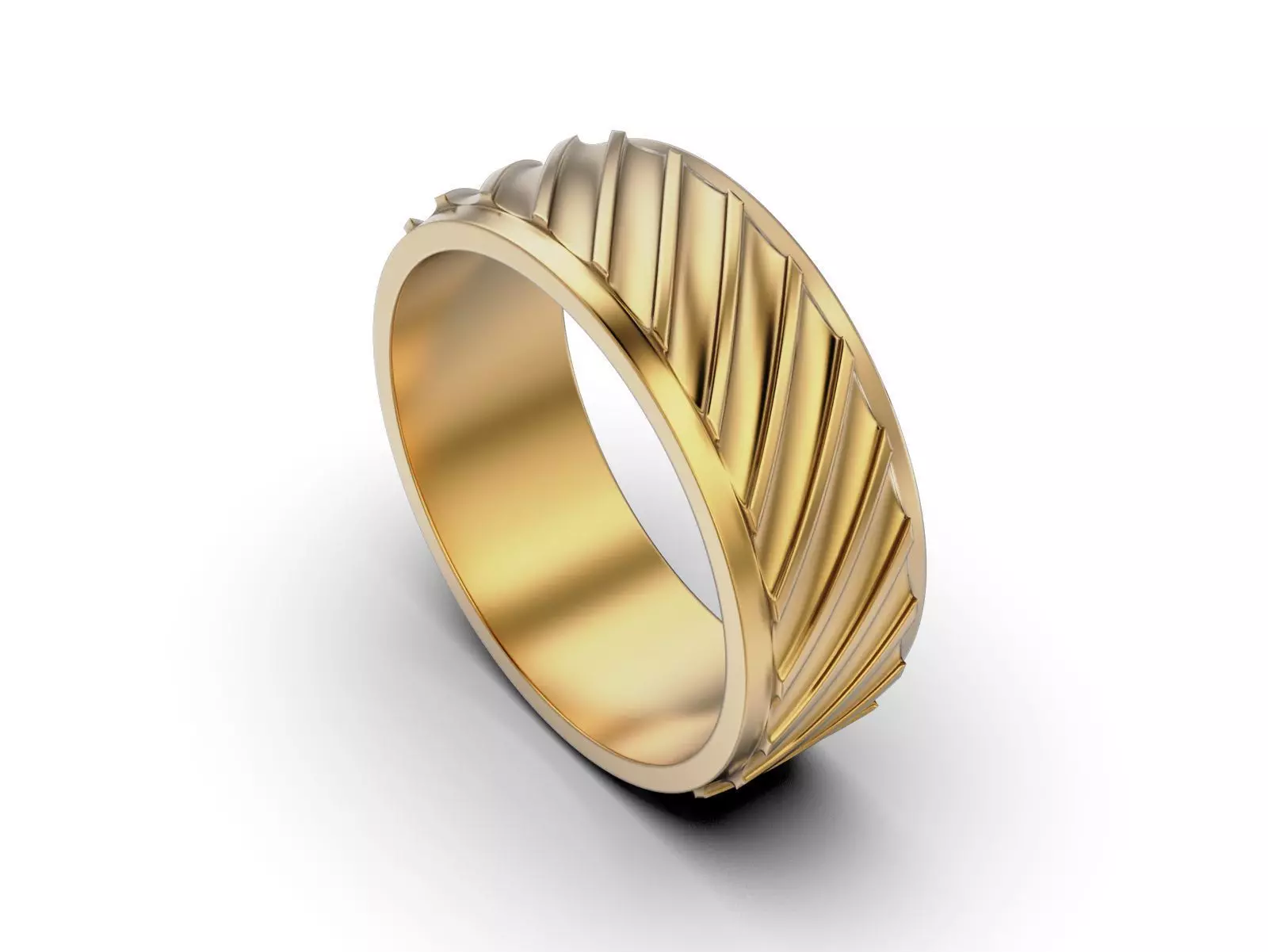 Geometric Gear Pattern Band 3D print model_5