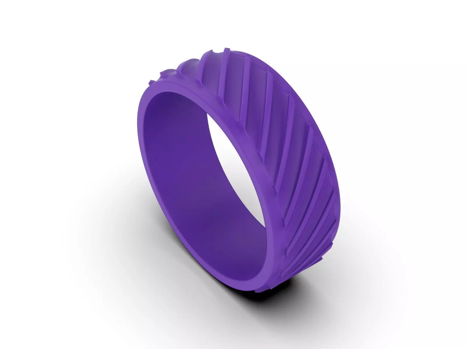 Geometric Gear Pattern Band 3D print model_9