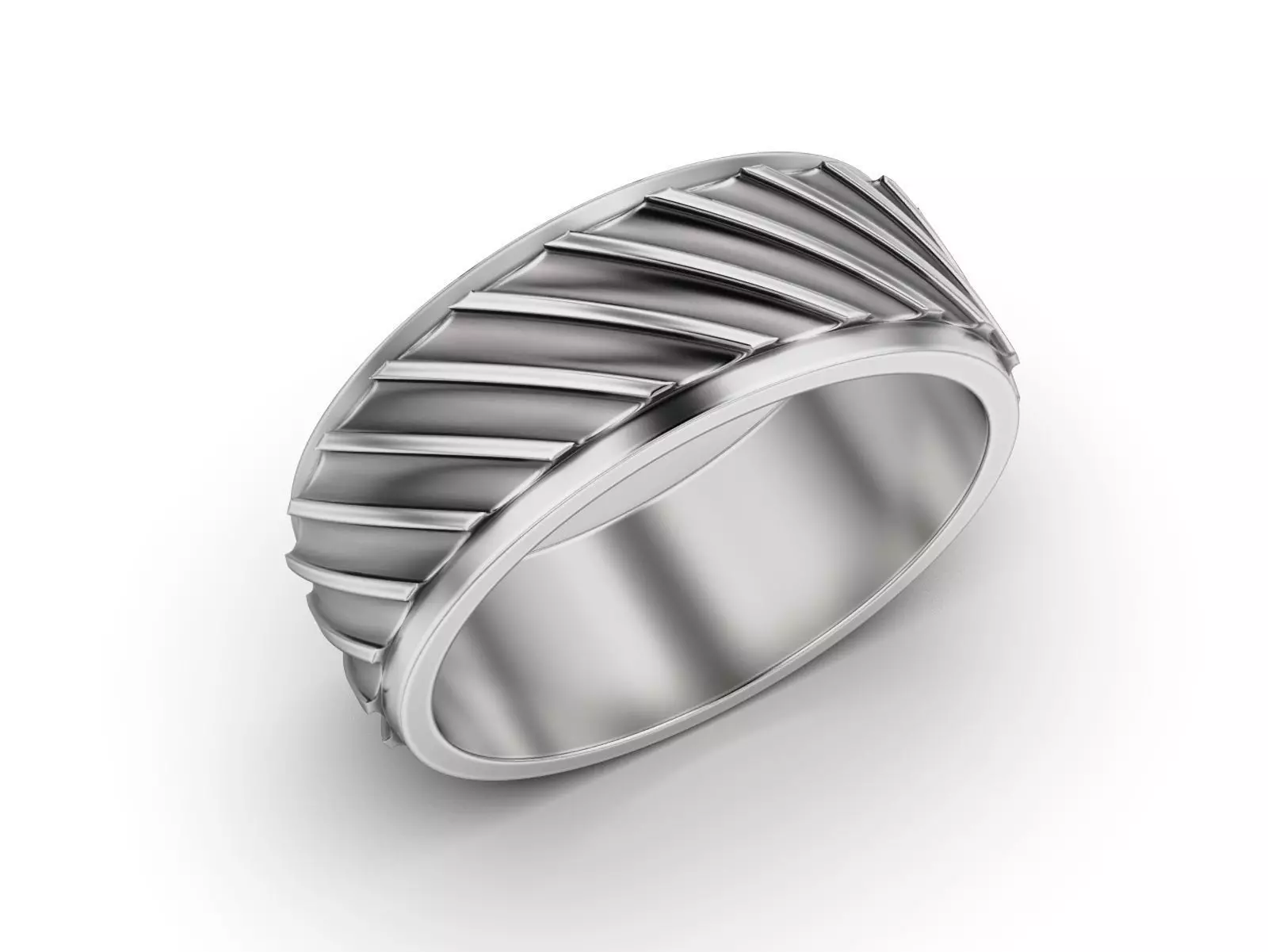 Geometric Gear Pattern Band 3D print model_0