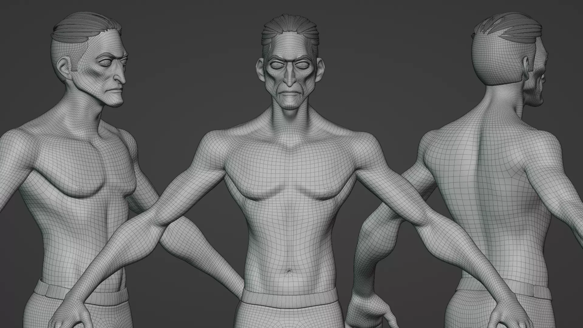 Cartoon male character Stan game ready Low-poly 3D  Low-poly 3D model_11