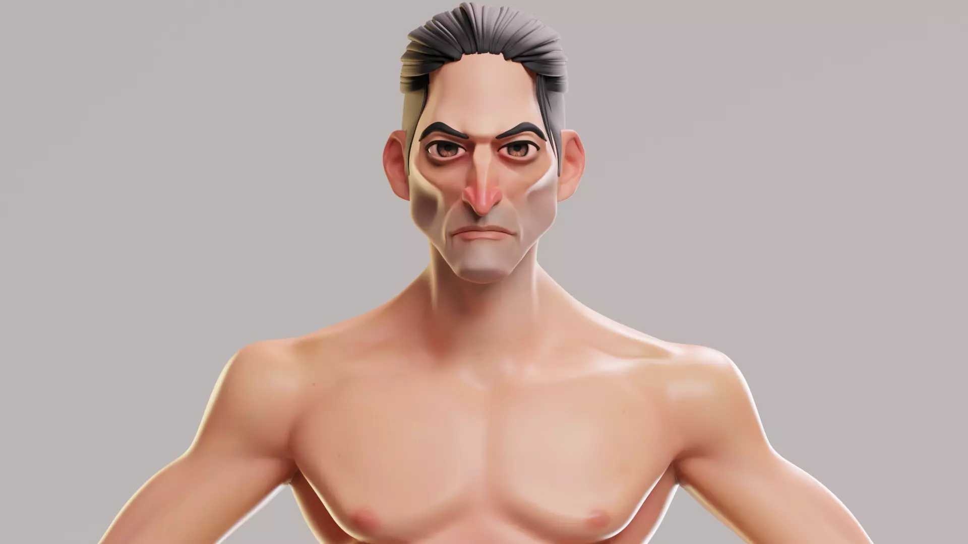 Cartoon male character Stan game ready Low-poly 3D  Low-poly 3D model_6