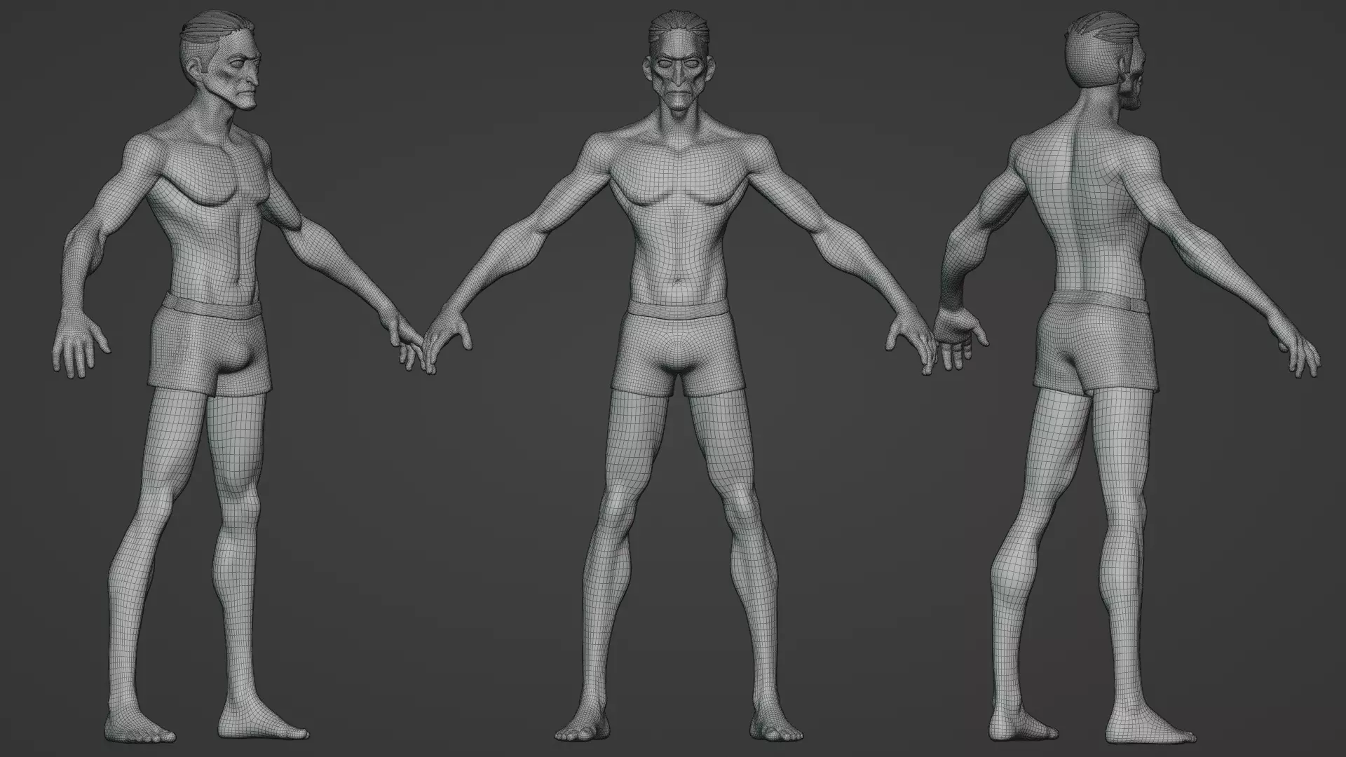 Cartoon male character Stan game ready Low-poly 3D  Low-poly 3D model_9