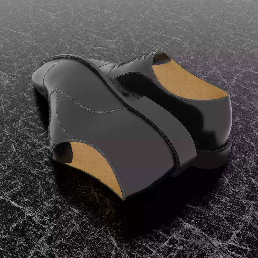 CLASSIC MENS 3D SHOES Free low-poly 3D model_6