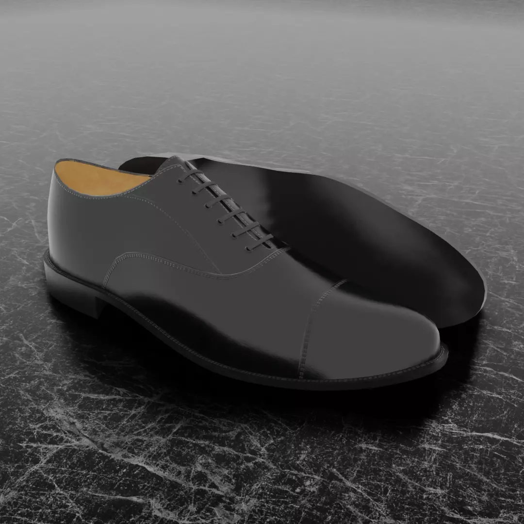 CLASSIC MENS 3D SHOES Free low-poly 3D model_0