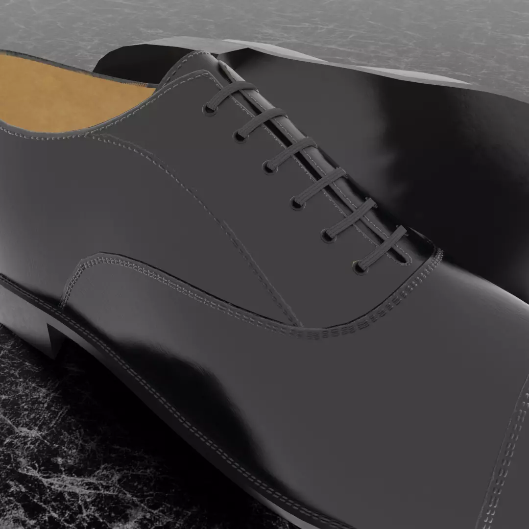 CLASSIC MENS 3D SHOES Free low-poly 3D model_9